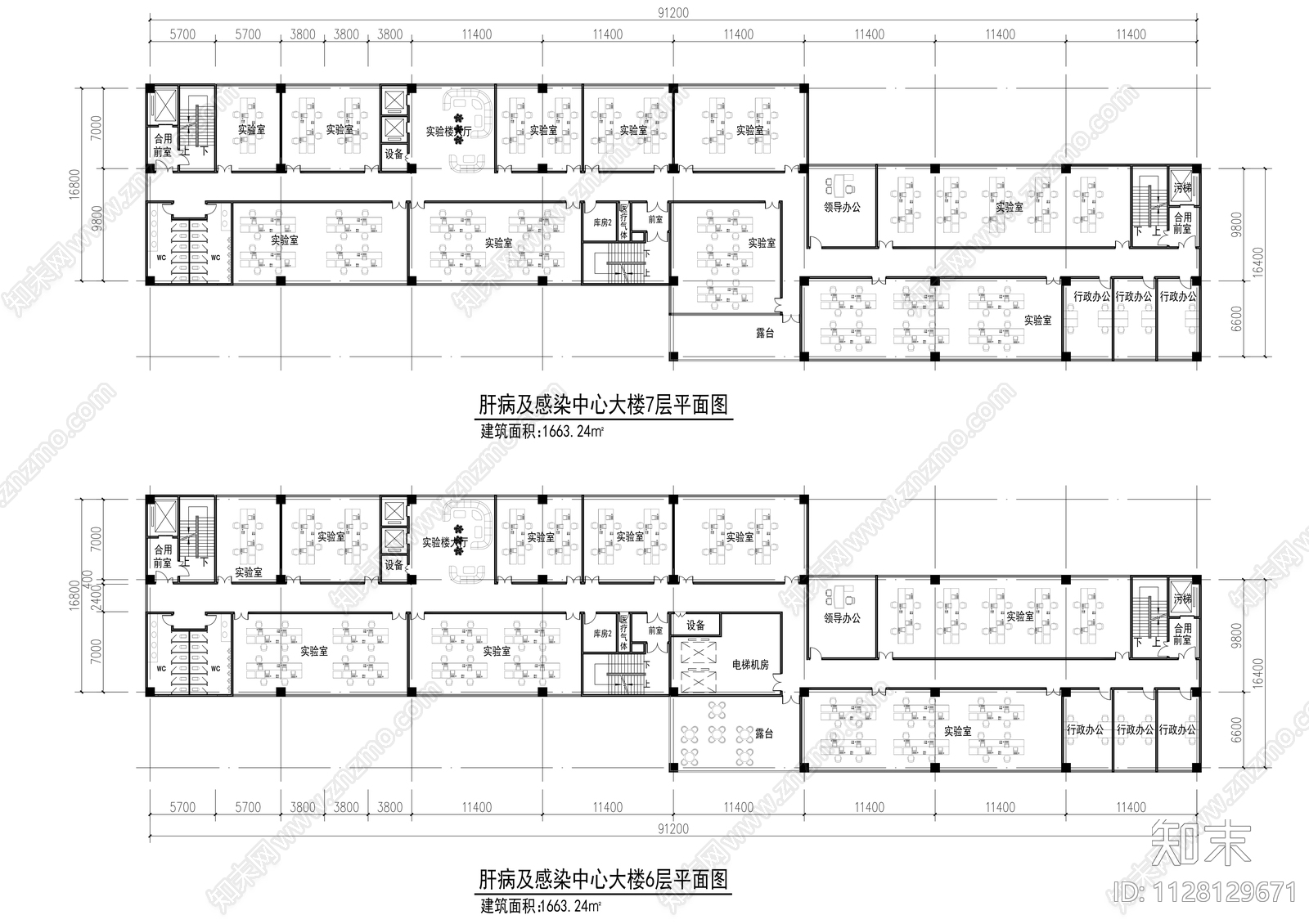江南医院感染中心cad施工图下载【ID:1128129671】