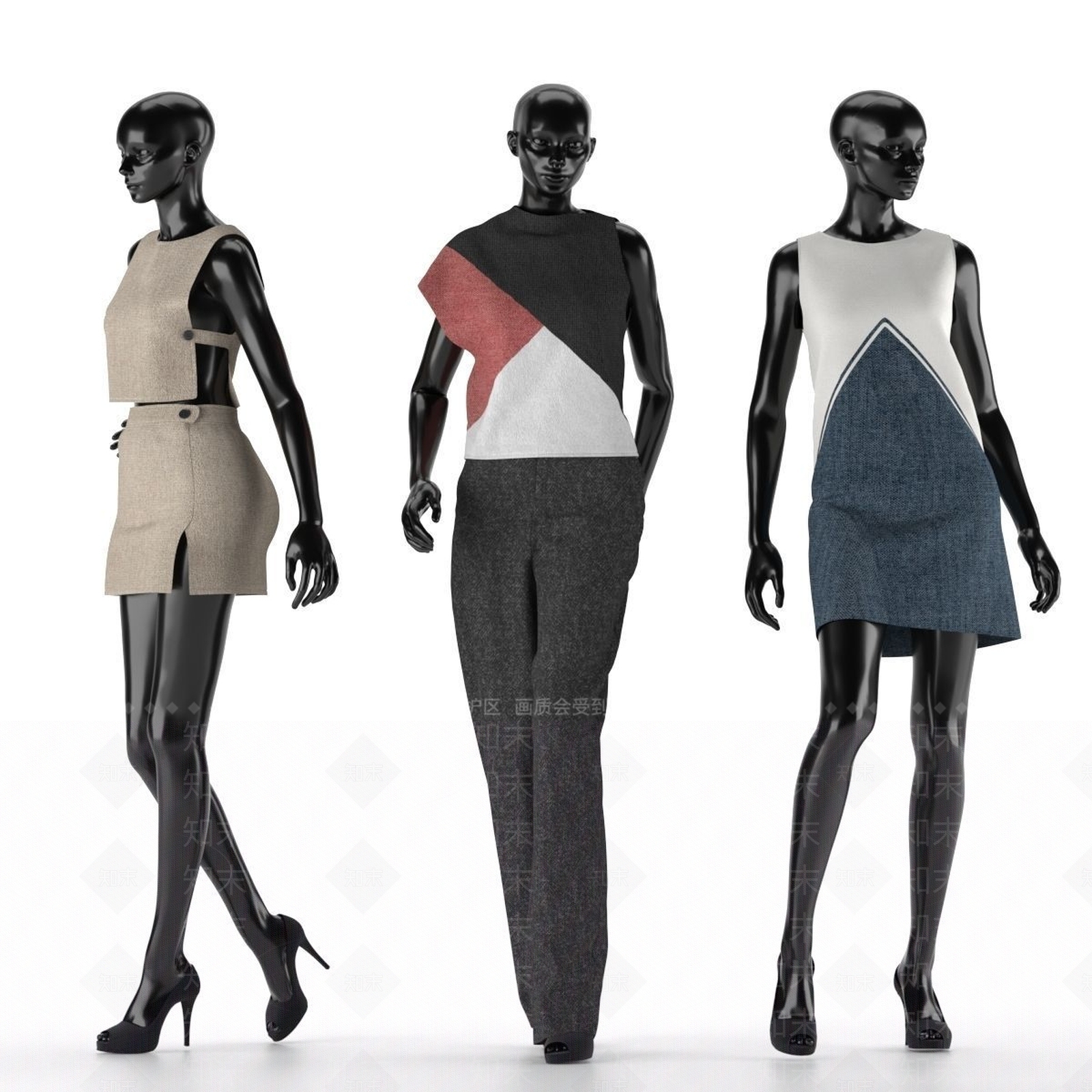 服装店模特SU模型下载【ID:1128138730】