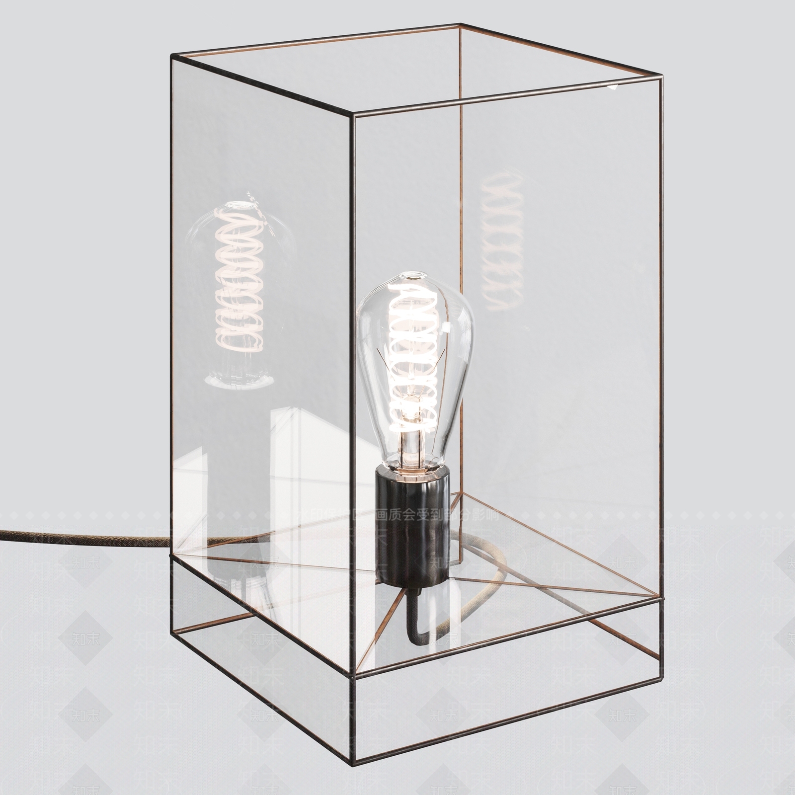 工业风台灯3D模型下载【ID:1128140944】