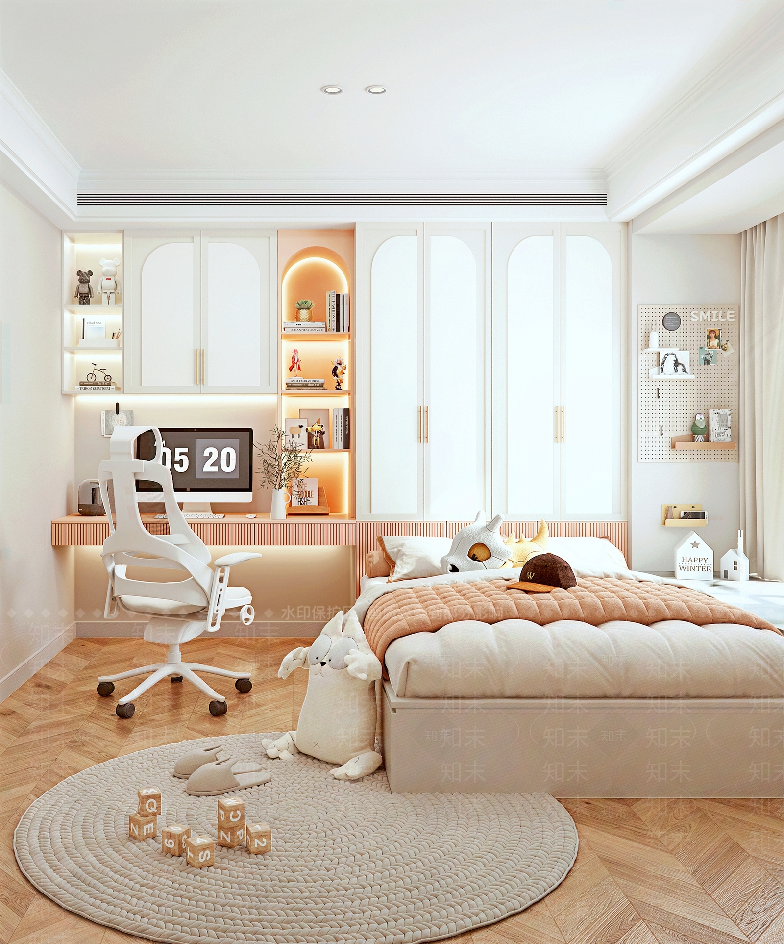 北欧榻榻米卧室3D模型下载【ID:1128150250】