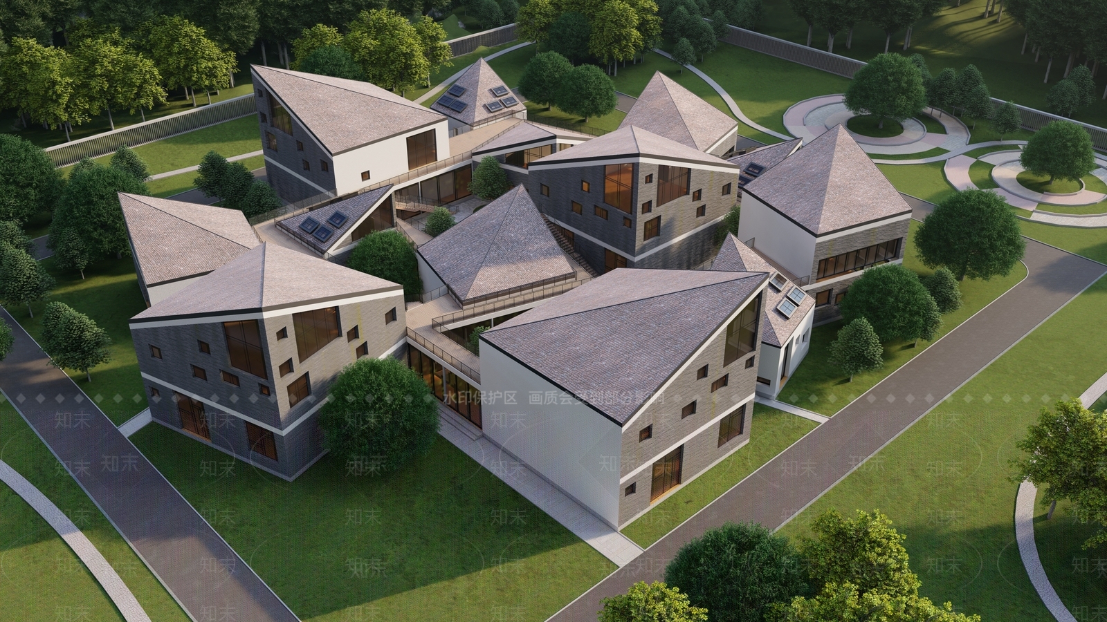 现代民宿建筑SU模型下载【ID:1128154067】