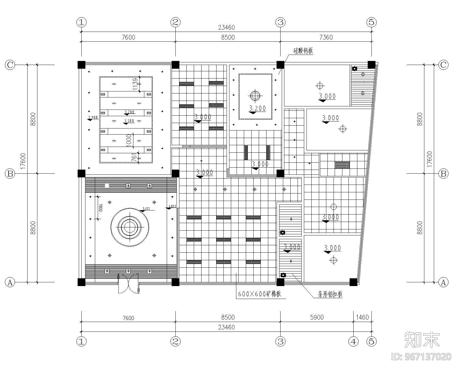 某办公室精装饰装修全套CAD施工图纸cad施工图下载【ID:967137020】