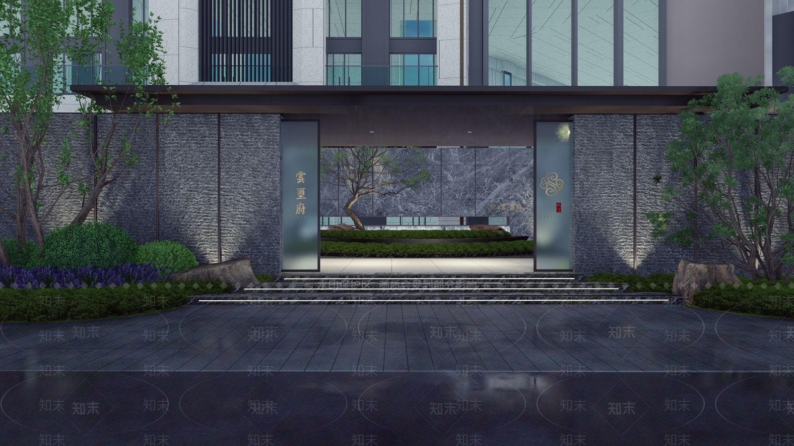 现代入口大门SU模型下载【ID:1128159258】