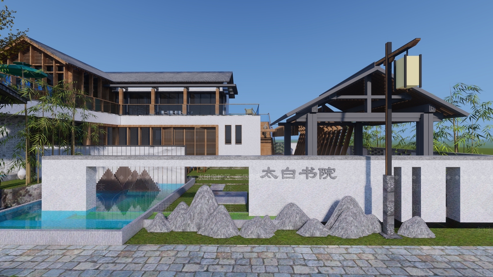 新中式民房SU模型下载【ID:1128164953】