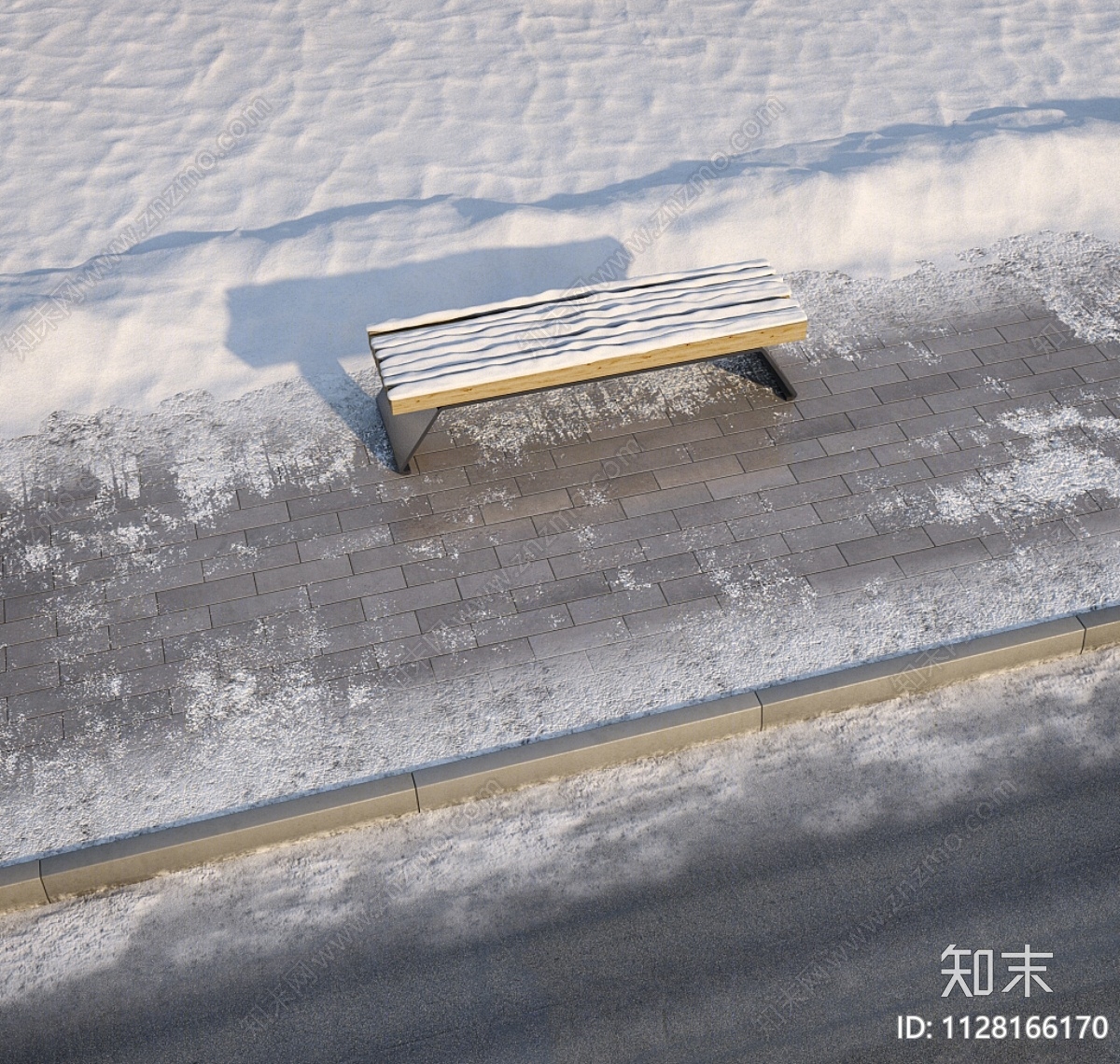 现代雪景道路3D模型下载【ID:1128166170】