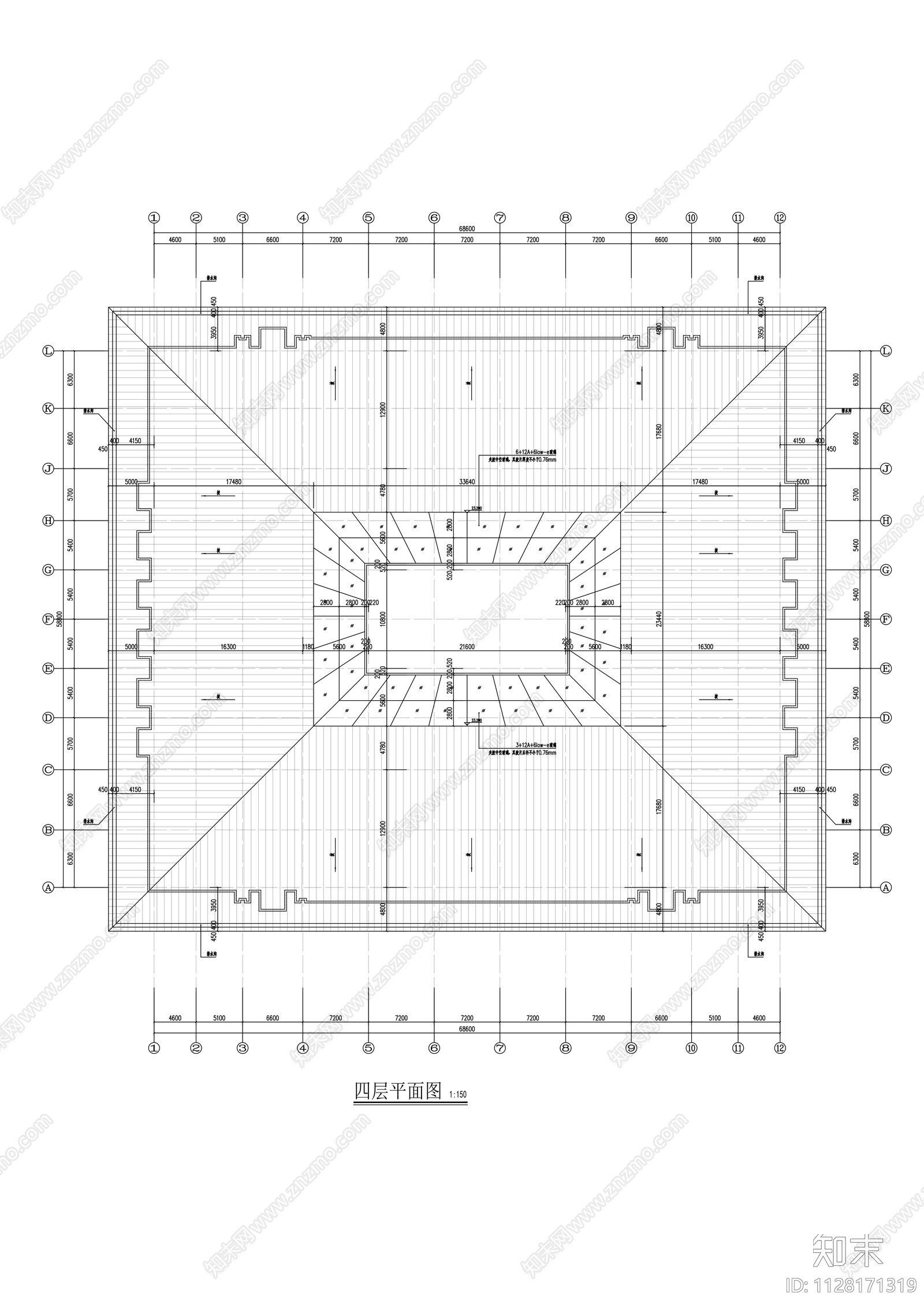 体育馆建筑cad施工图下载【ID:1128171319】