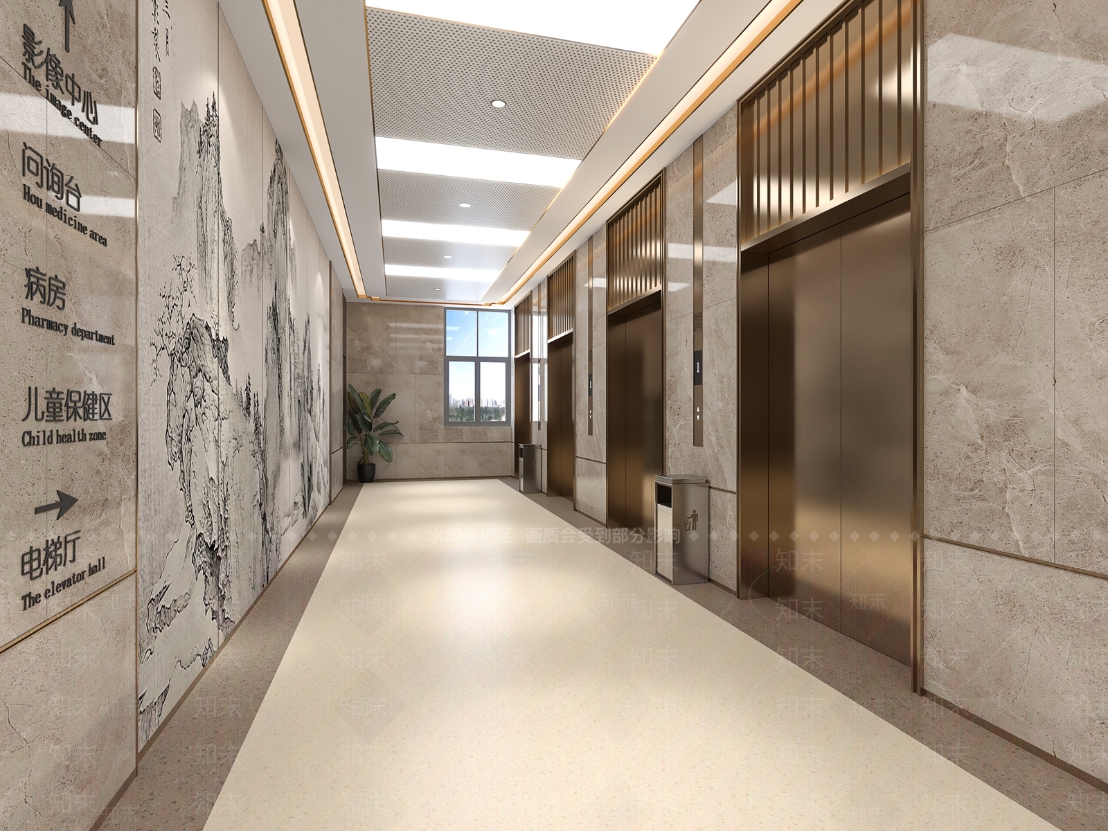 新中式医院护士站3D模型下载【ID:1128186473】