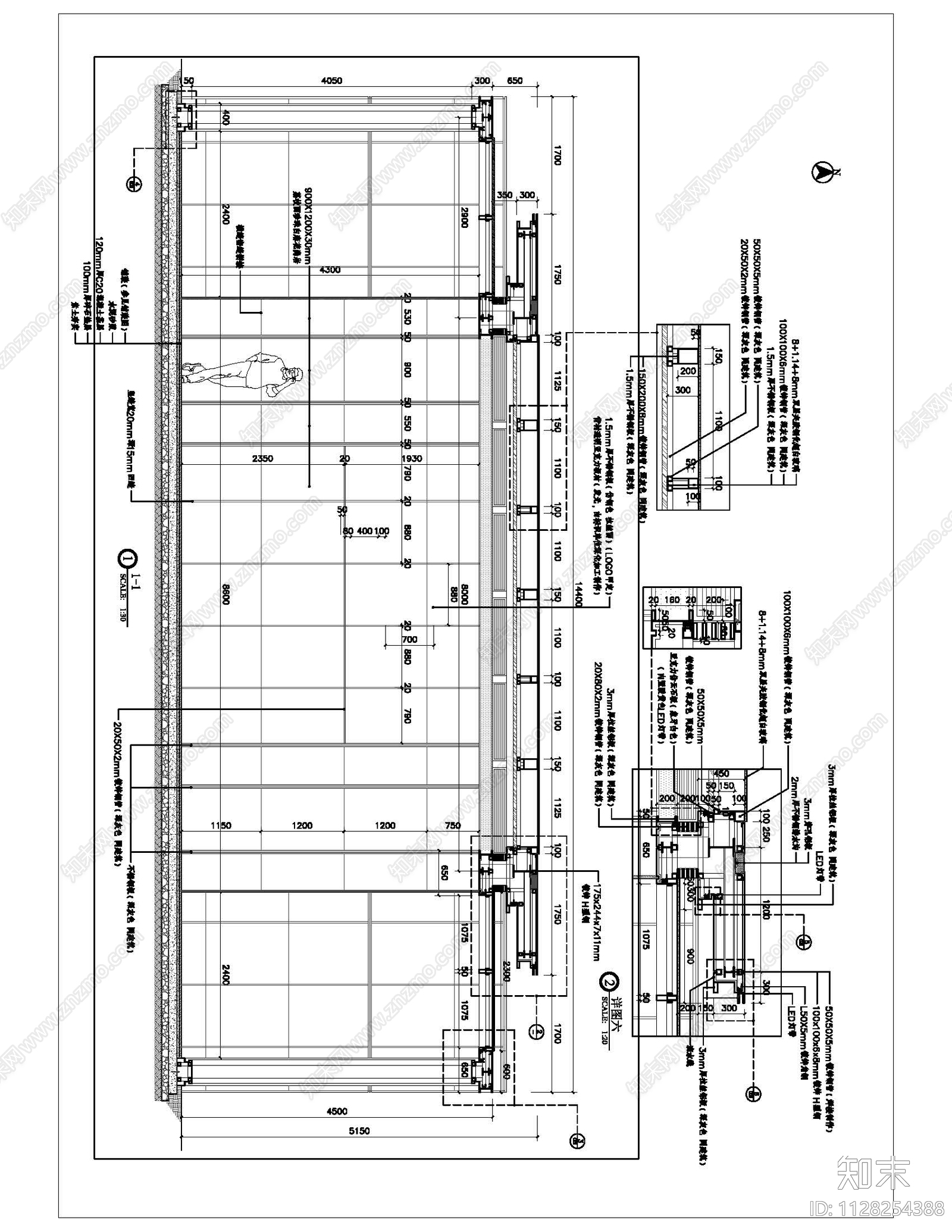 商品房地产门厅cad施工图下载【ID:1128254388】