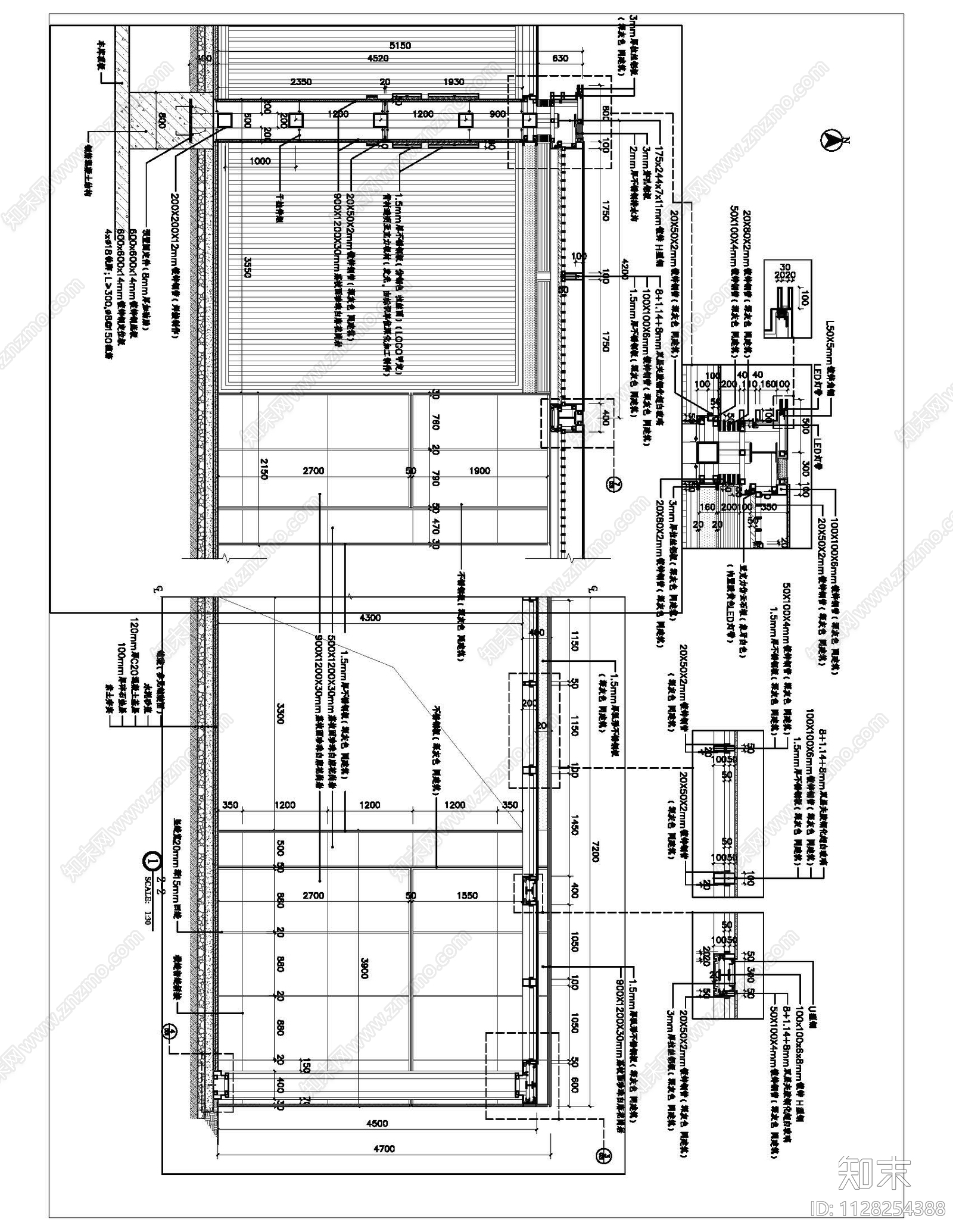 商品房地产门厅cad施工图下载【ID:1128254388】