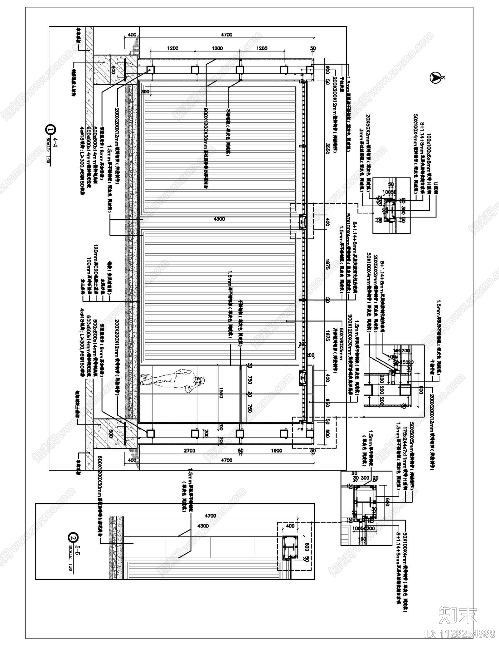 商品房地产门厅cad施工图下载【ID:1128254388】