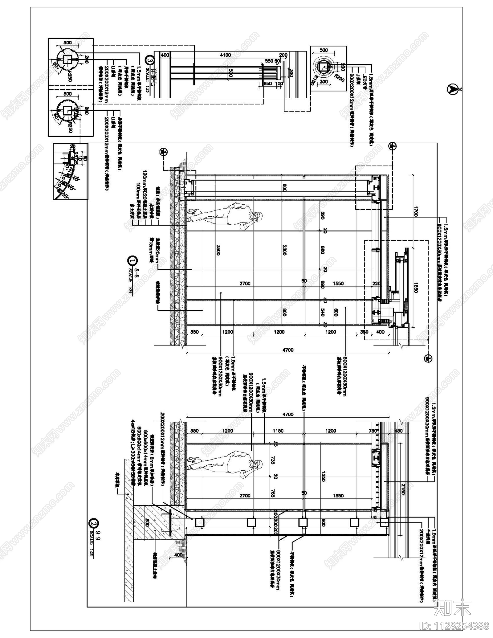 商品房地产门厅cad施工图下载【ID:1128254388】