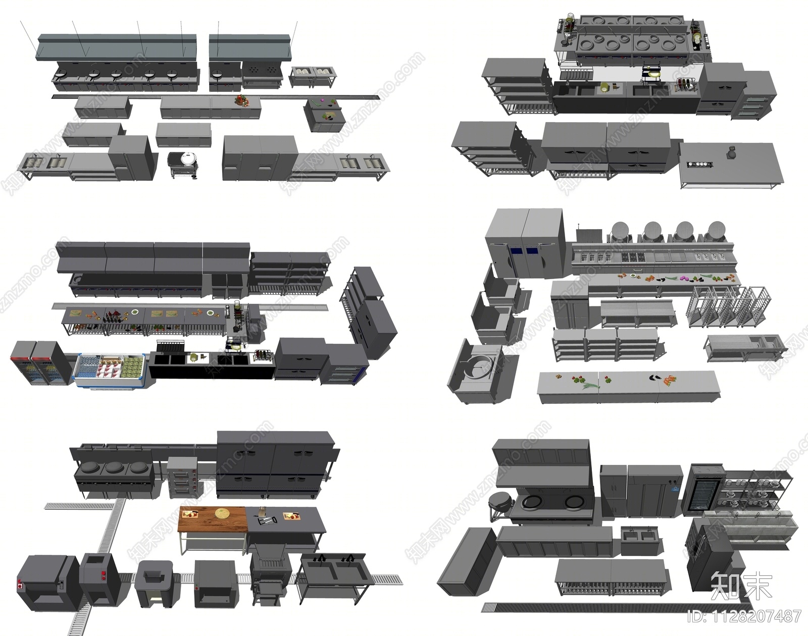 现代后厨设备SU模型下载【ID:1128207487】