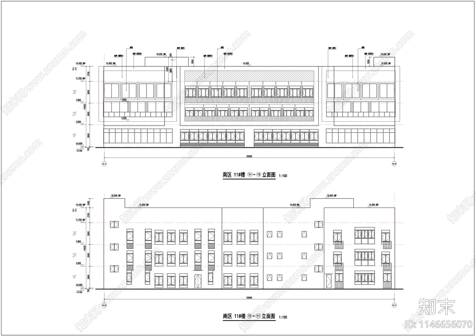 幼儿园建筑cad施工图下载【ID:1146656070】