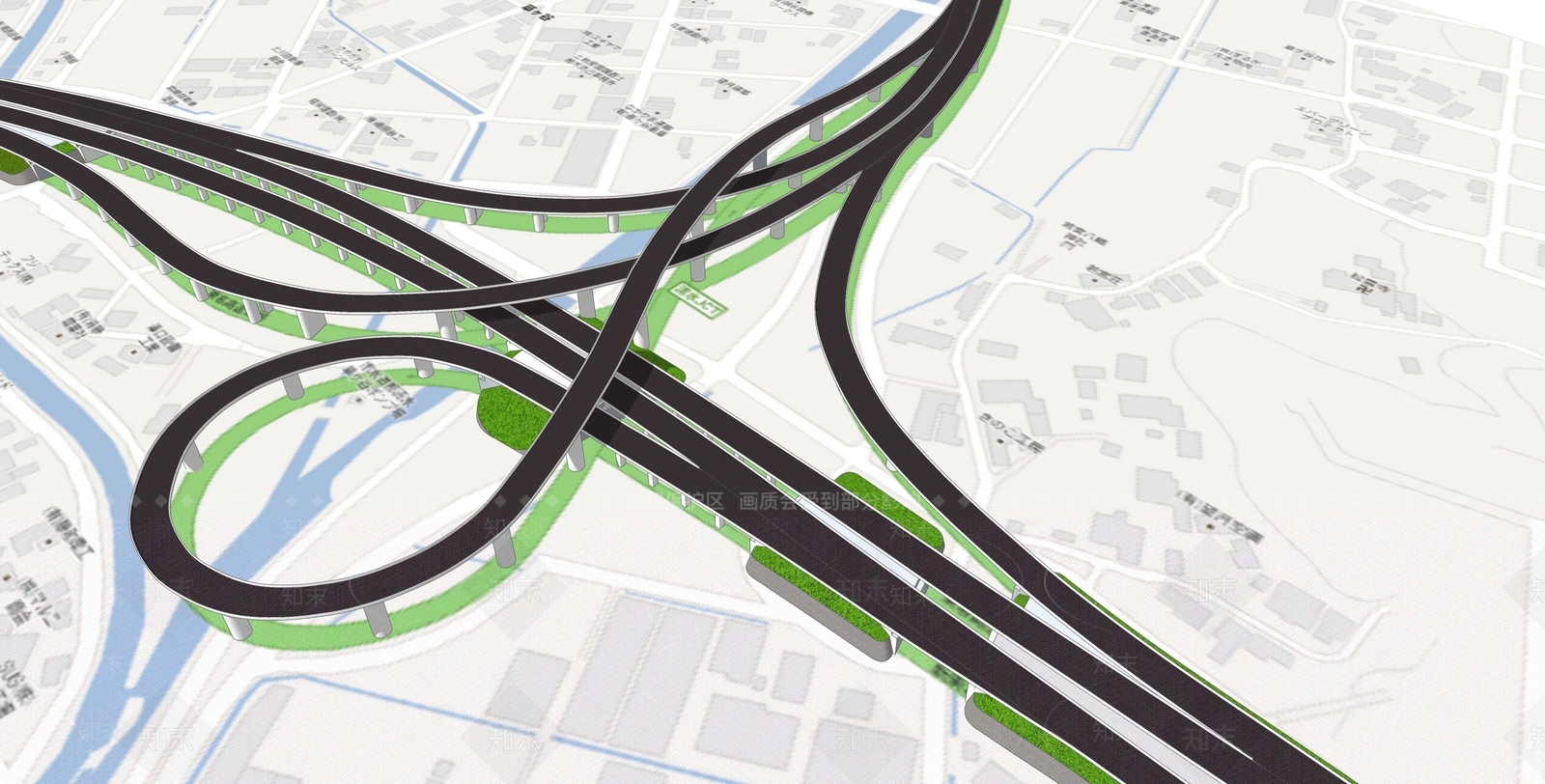 现代道路SU模型下载【ID:1128212103】