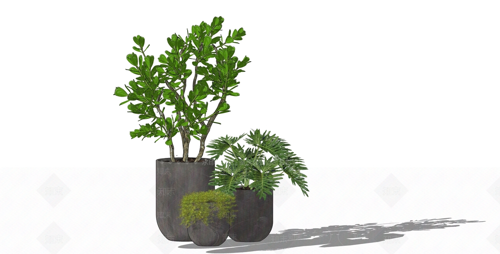 植物盆栽SU模型下载【ID:1128214530】