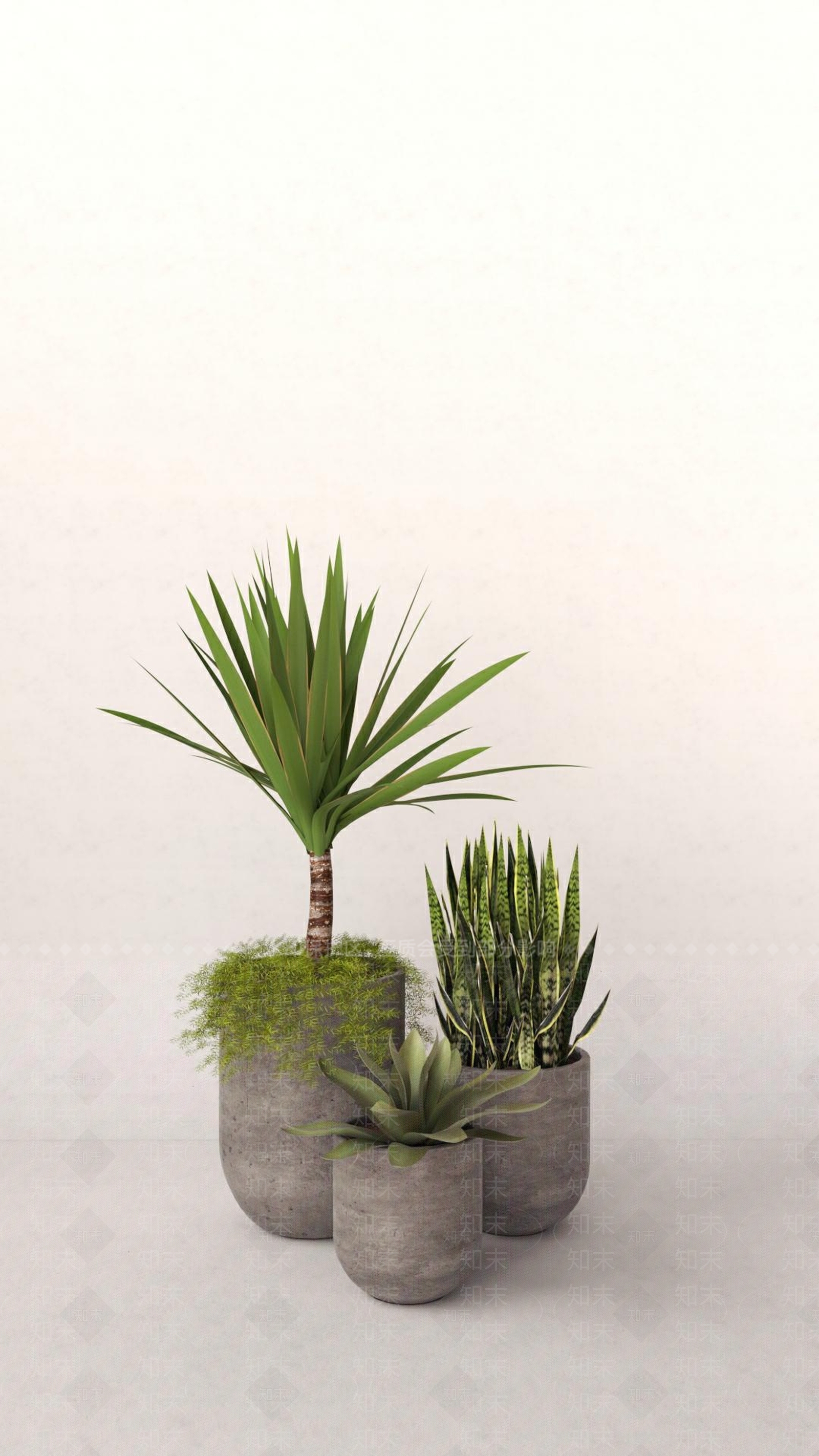 植物盆栽SU模型下载【ID:1128214555】