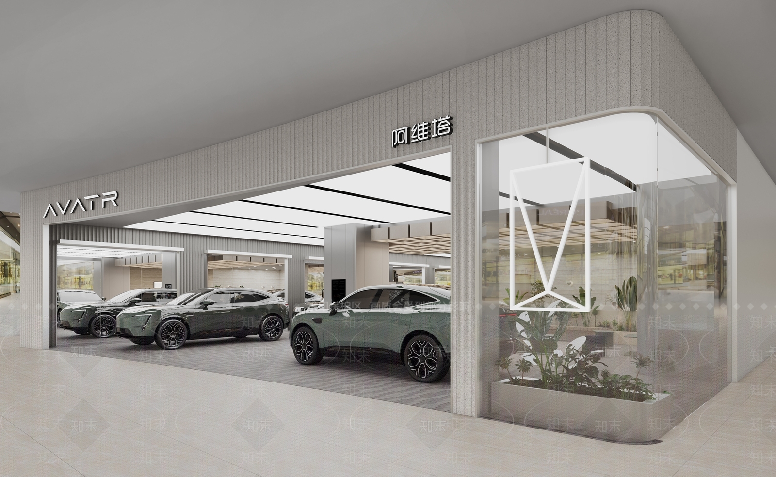 现代阿维塔汽车店3D模型下载【ID:1128216583】