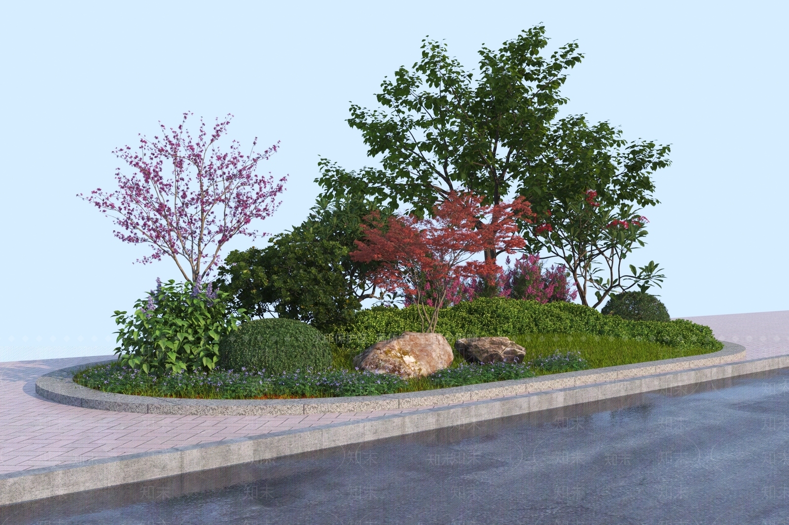 花坛3D模型下载【ID:1128223032】