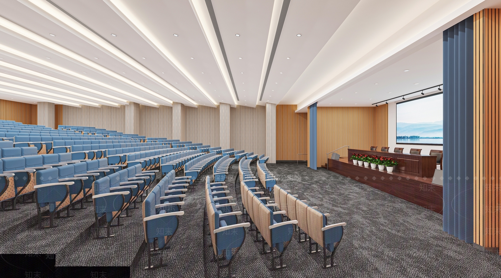 现代报告厅3D模型下载【ID:1128234610】