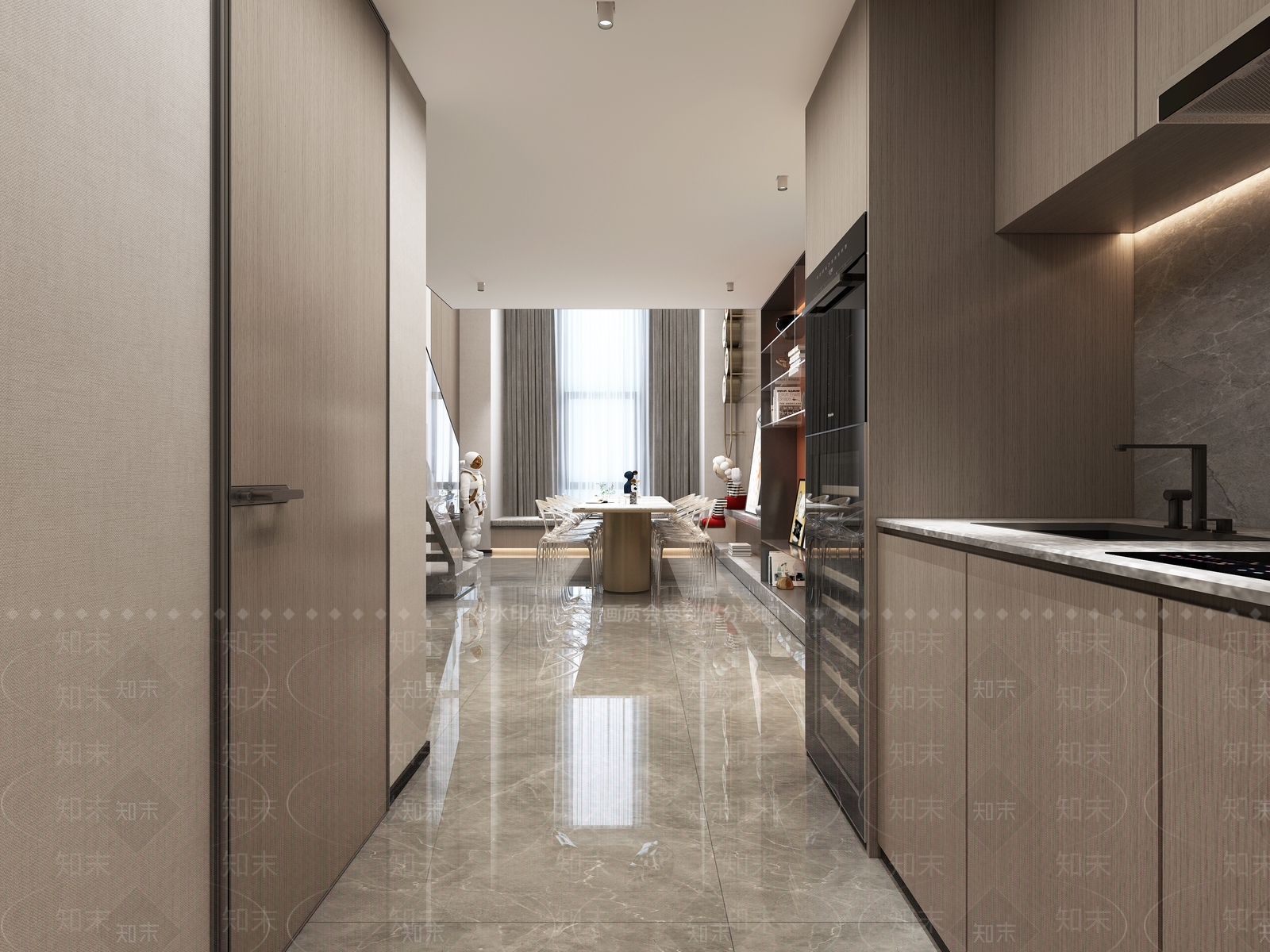 现代复式单身公寓3D模型下载【ID:1128237578】