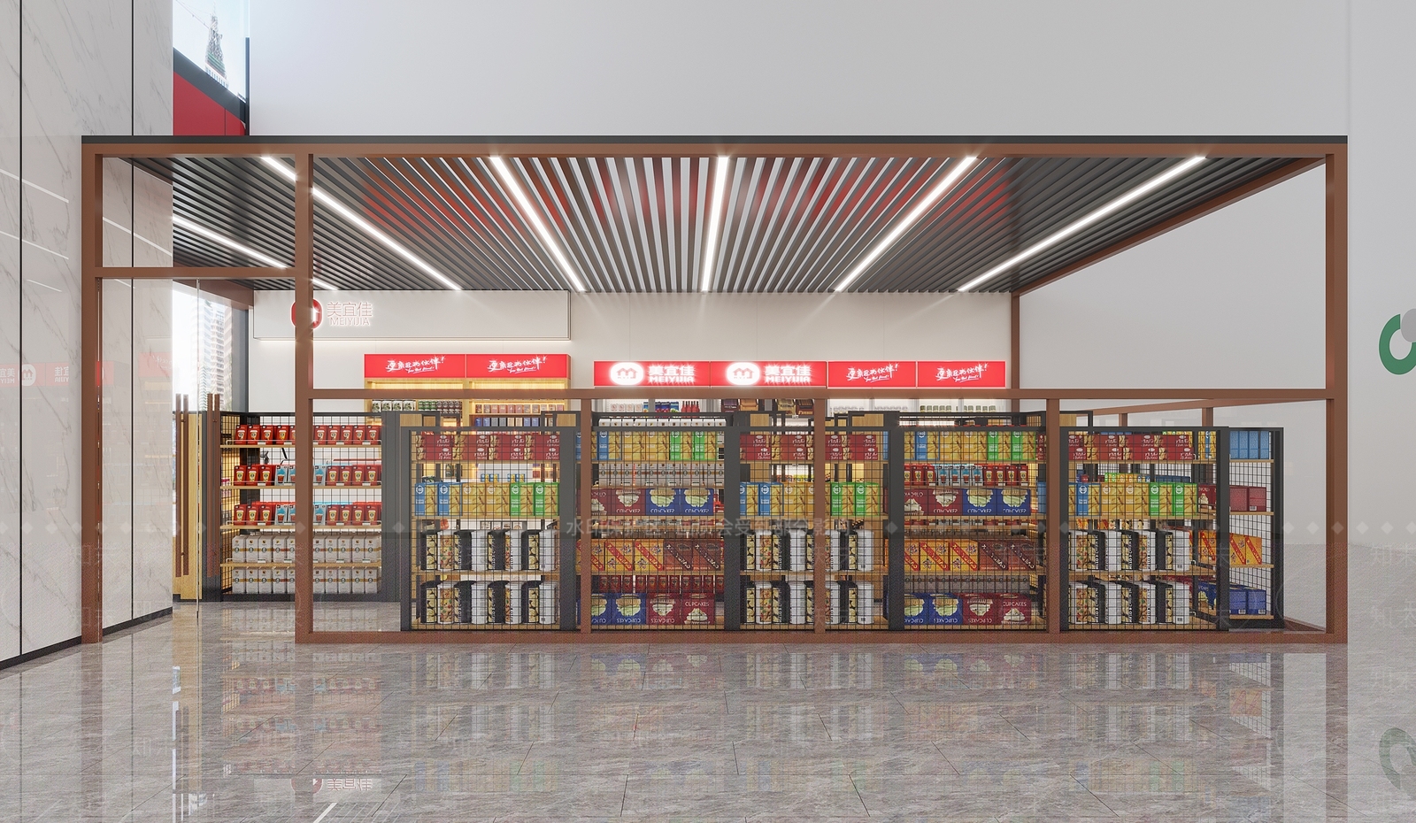 现代超市3D模型下载【ID:1128237710】