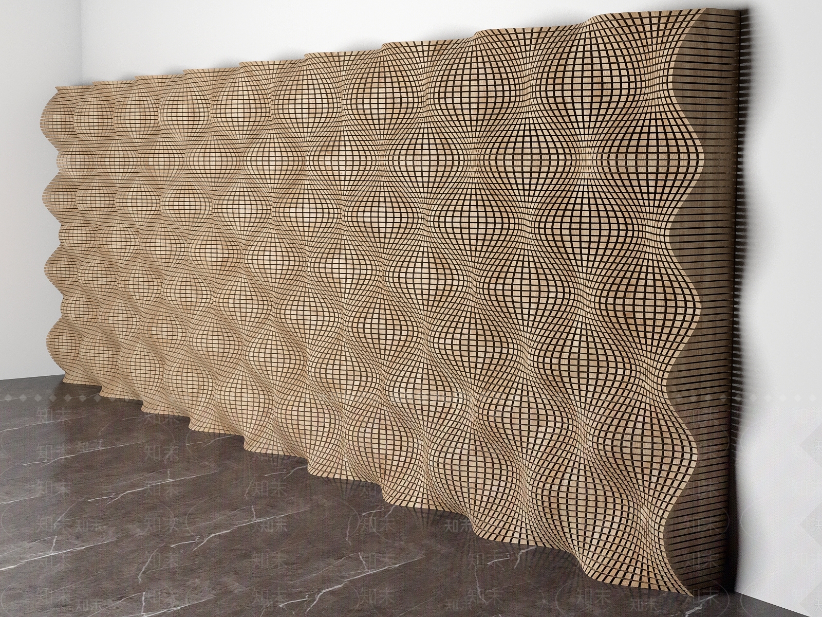 现代凹凸背景墙3D模型下载【ID:1128249359】