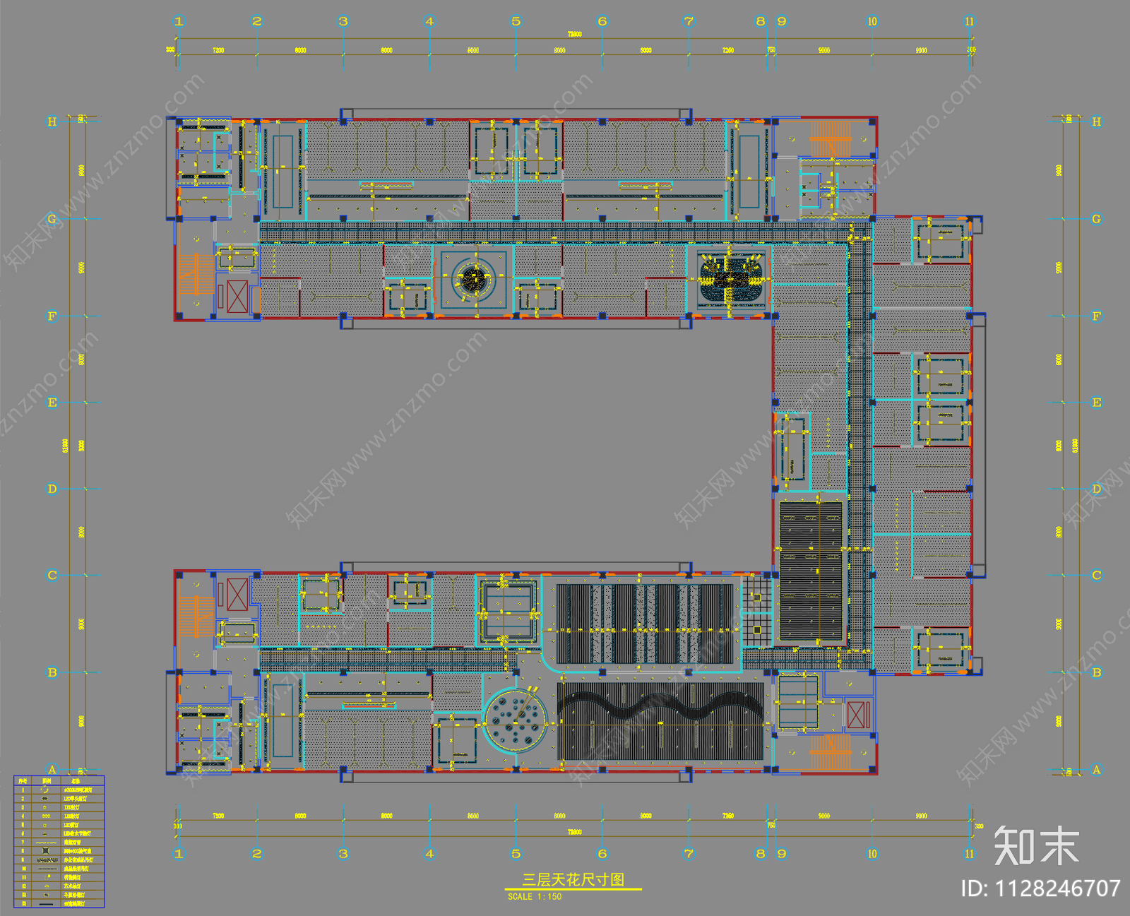 办公室效果图cad施工图下载【ID:1128246707】