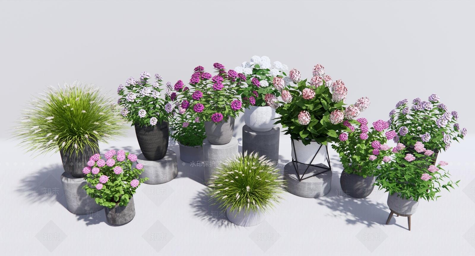 花卉盆栽3D模型下载【ID:1128248395】
