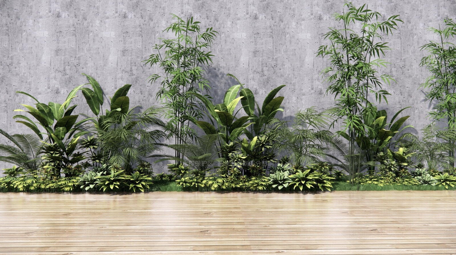 绿植植物堆3D模型下载【ID:1128248634】