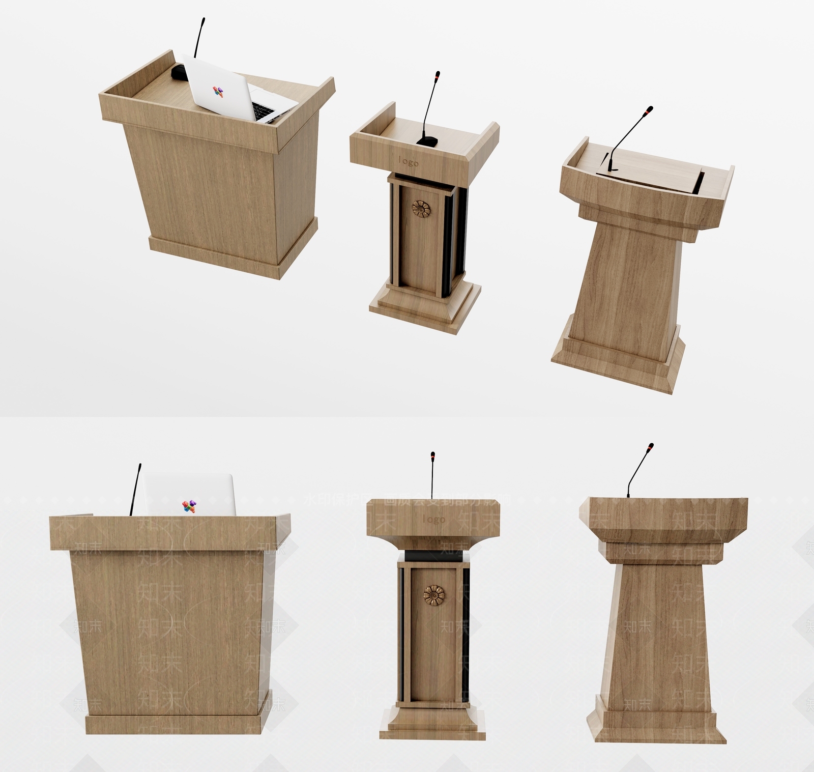 现代演讲台SU模型下载【ID:1128248876】
