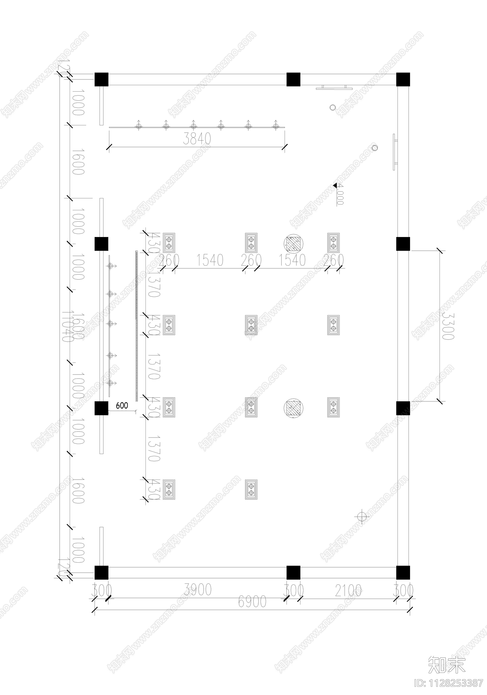 瑞丽女装店cad施工图下载【ID:1128253387】
