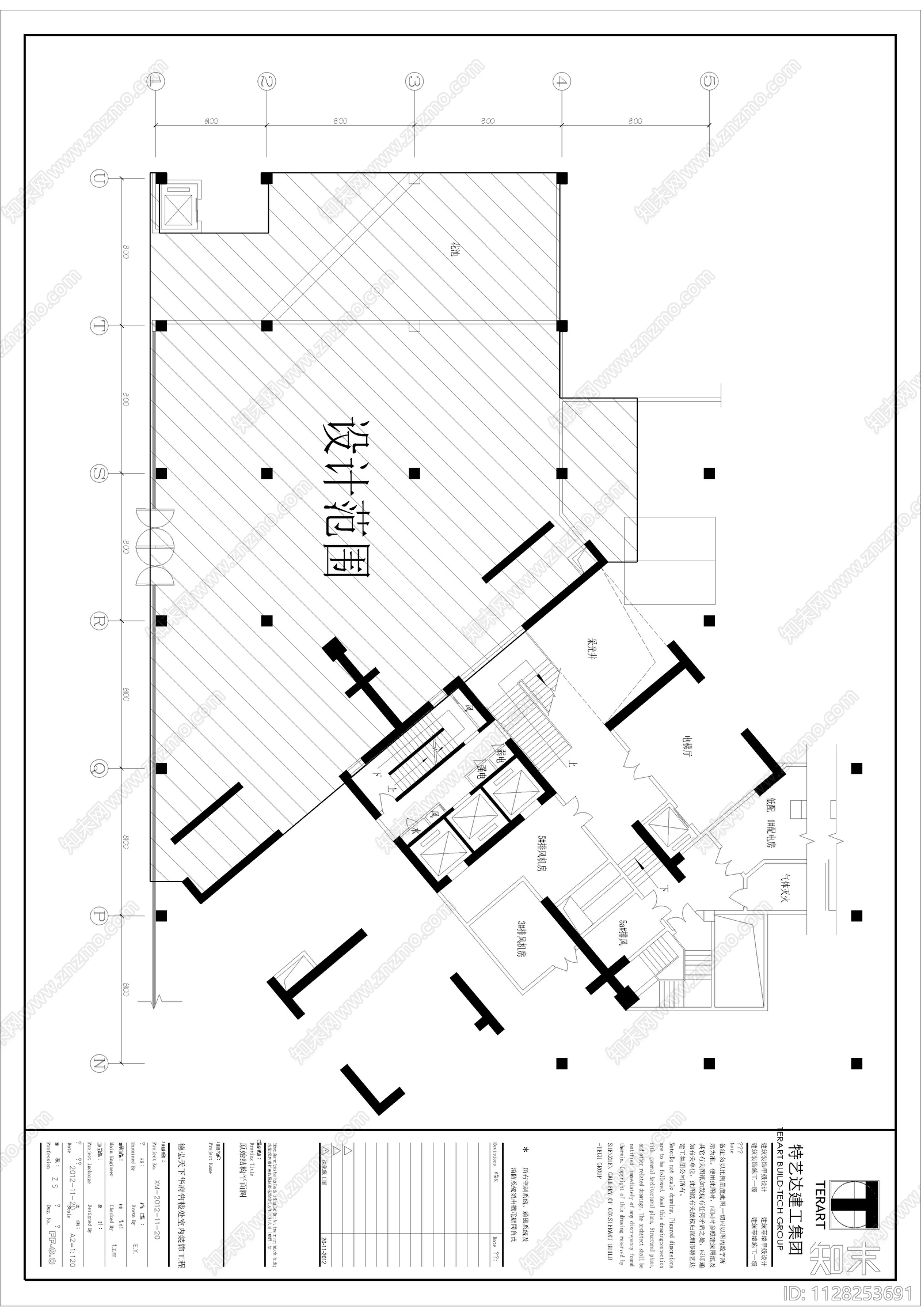 售楼部室内cad施工图下载【ID:1128253691】