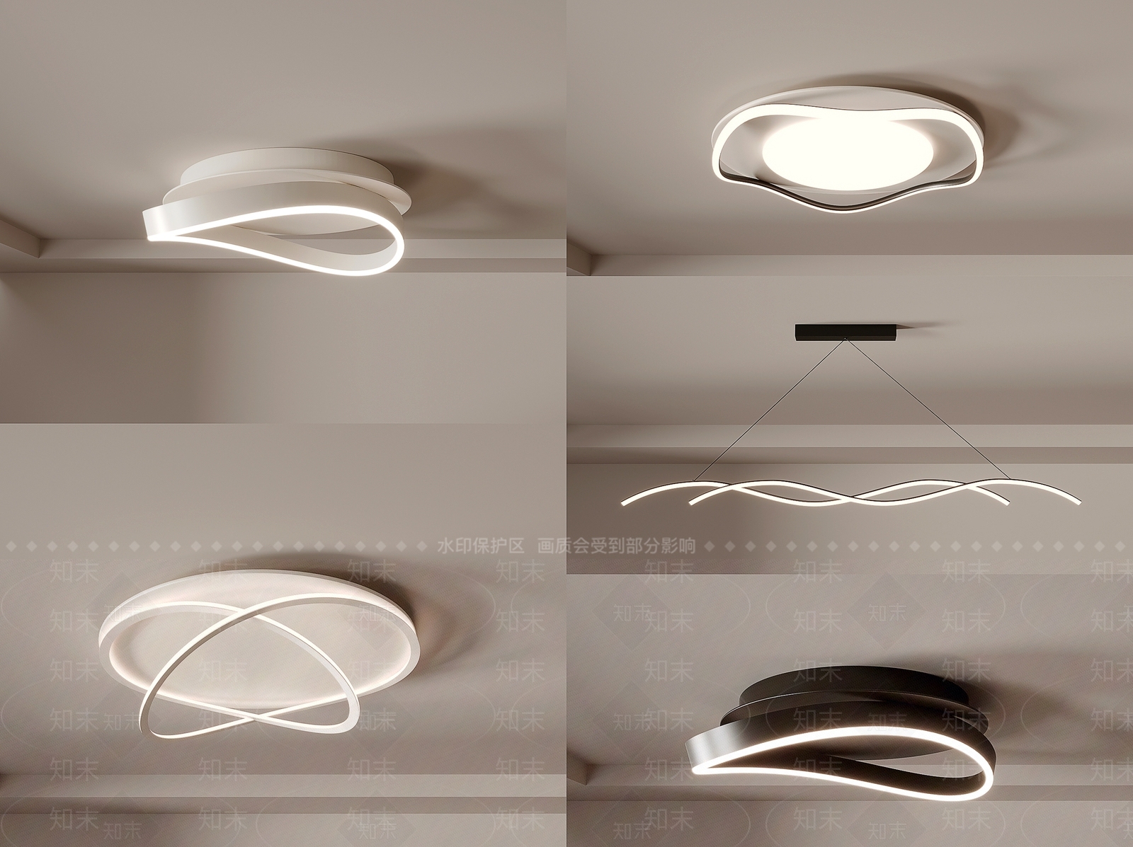 北欧灯具组合3D模型下载【ID:1128258863】