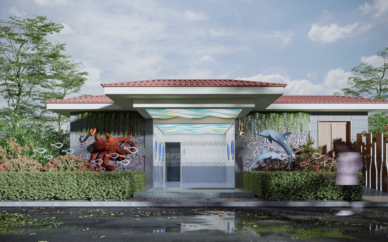 现代儿童乐园公厕3D模型下载【ID:1128256639】