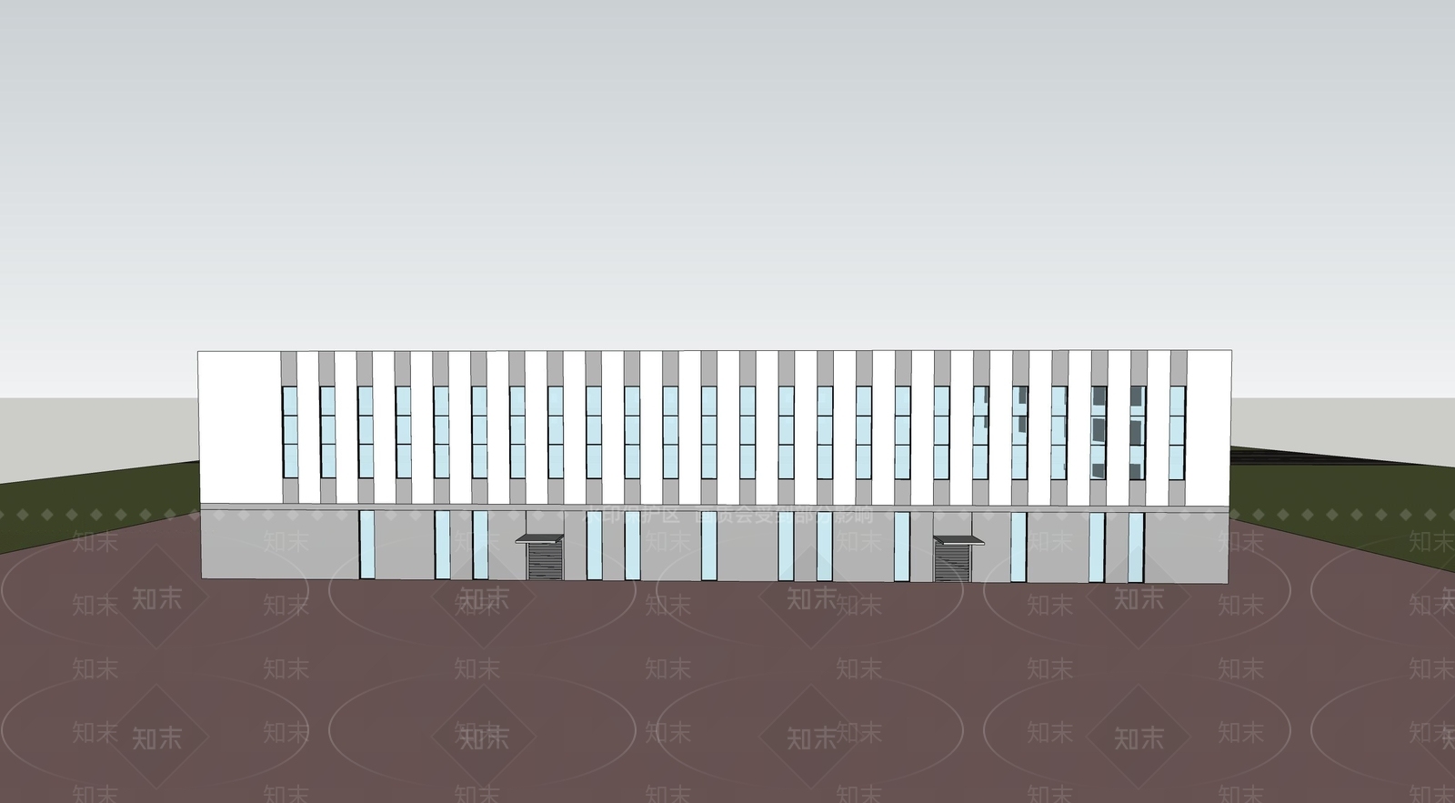现代简约厂房SU模型下载【ID:1128257253】
