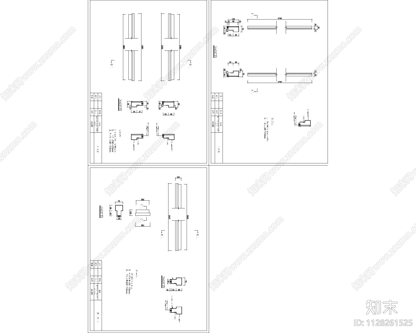 甲级钢质隔热防火门节点详图施工图下载【ID:1128261525】