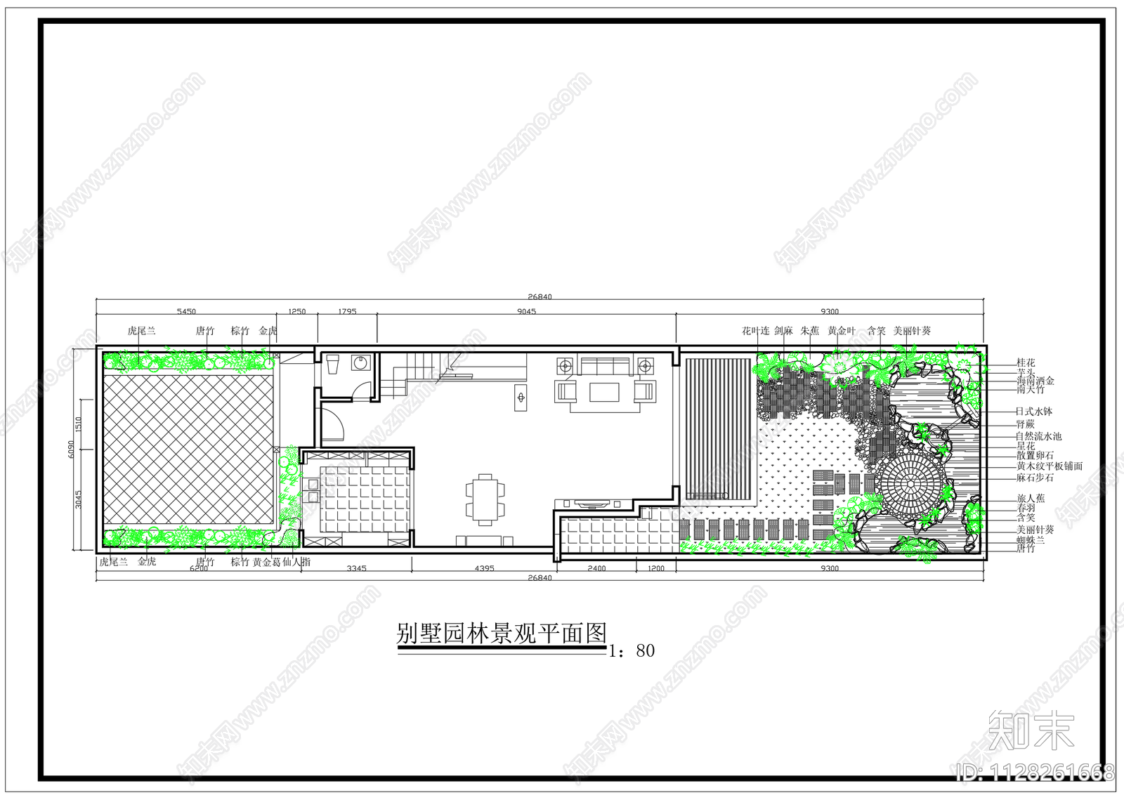 别墅园林景观平面图施工图下载【ID:1128261668】