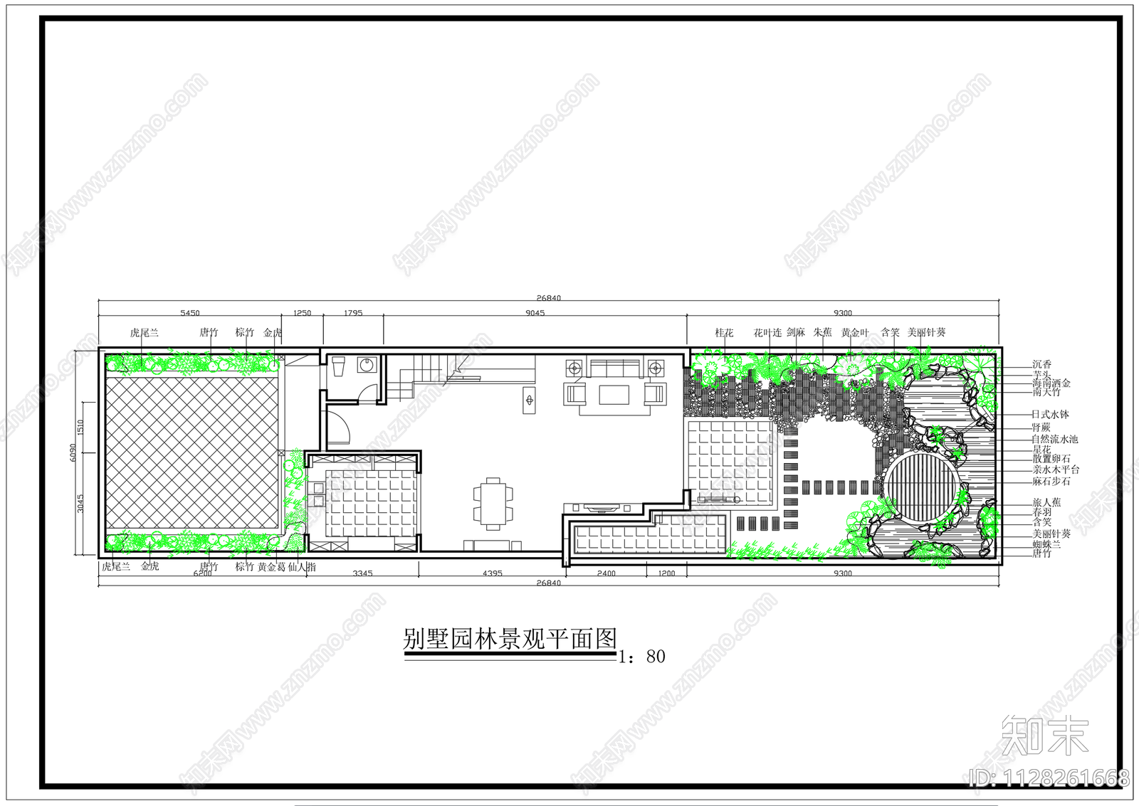 别墅园林景观平面图施工图下载【ID:1128261668】