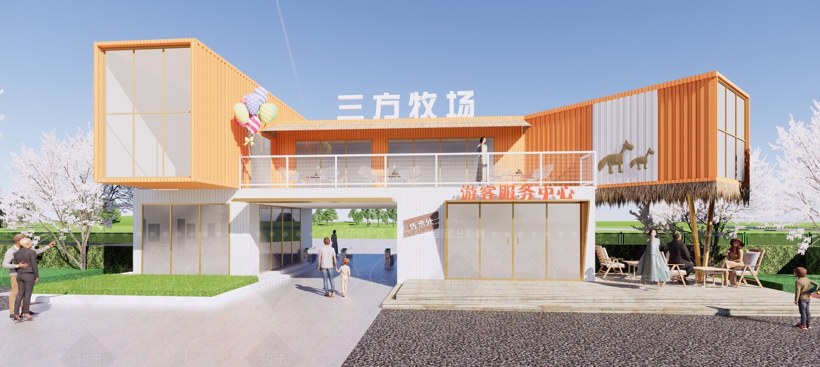 现代集装箱游客中心SU模型下载【ID:1128263651】