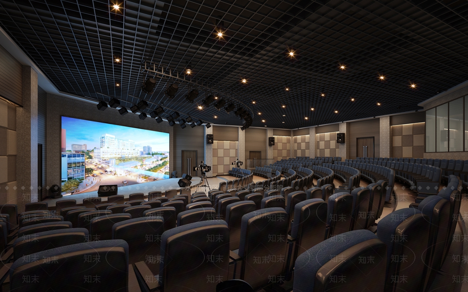 现代报告厅3D模型下载【ID:1128263112】