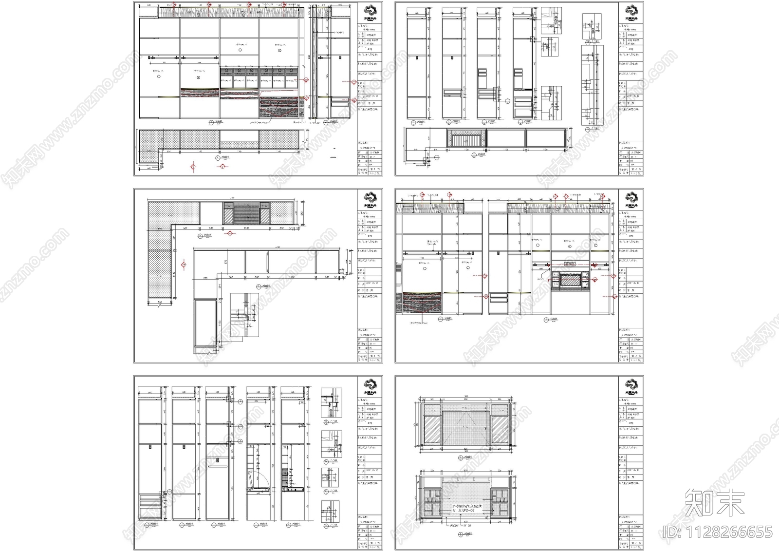 展厅柜体深化图纸cad施工图下载【ID:1128266655】