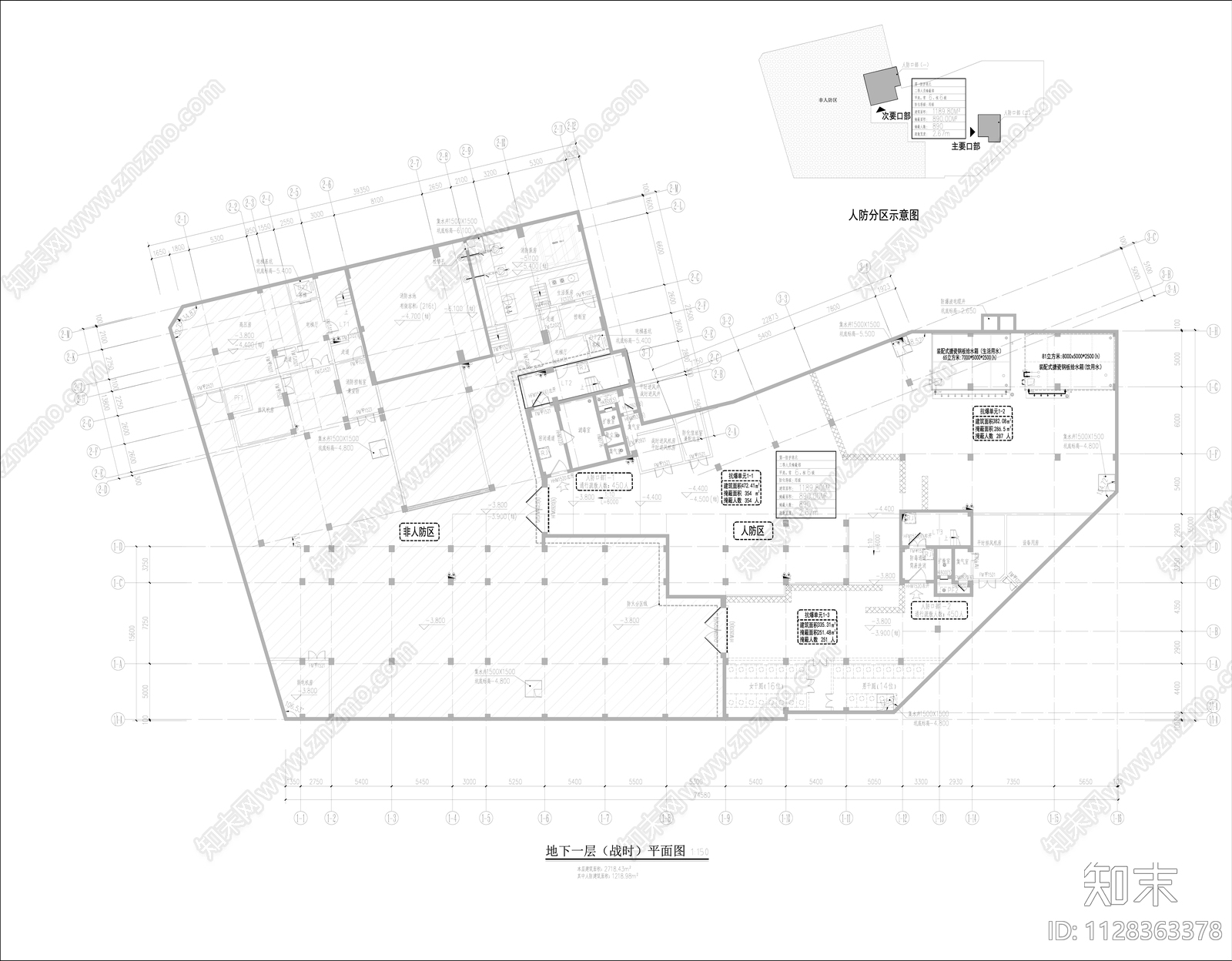 深圳宝安第十三幼儿园cad施工图下载【ID:1128363378】