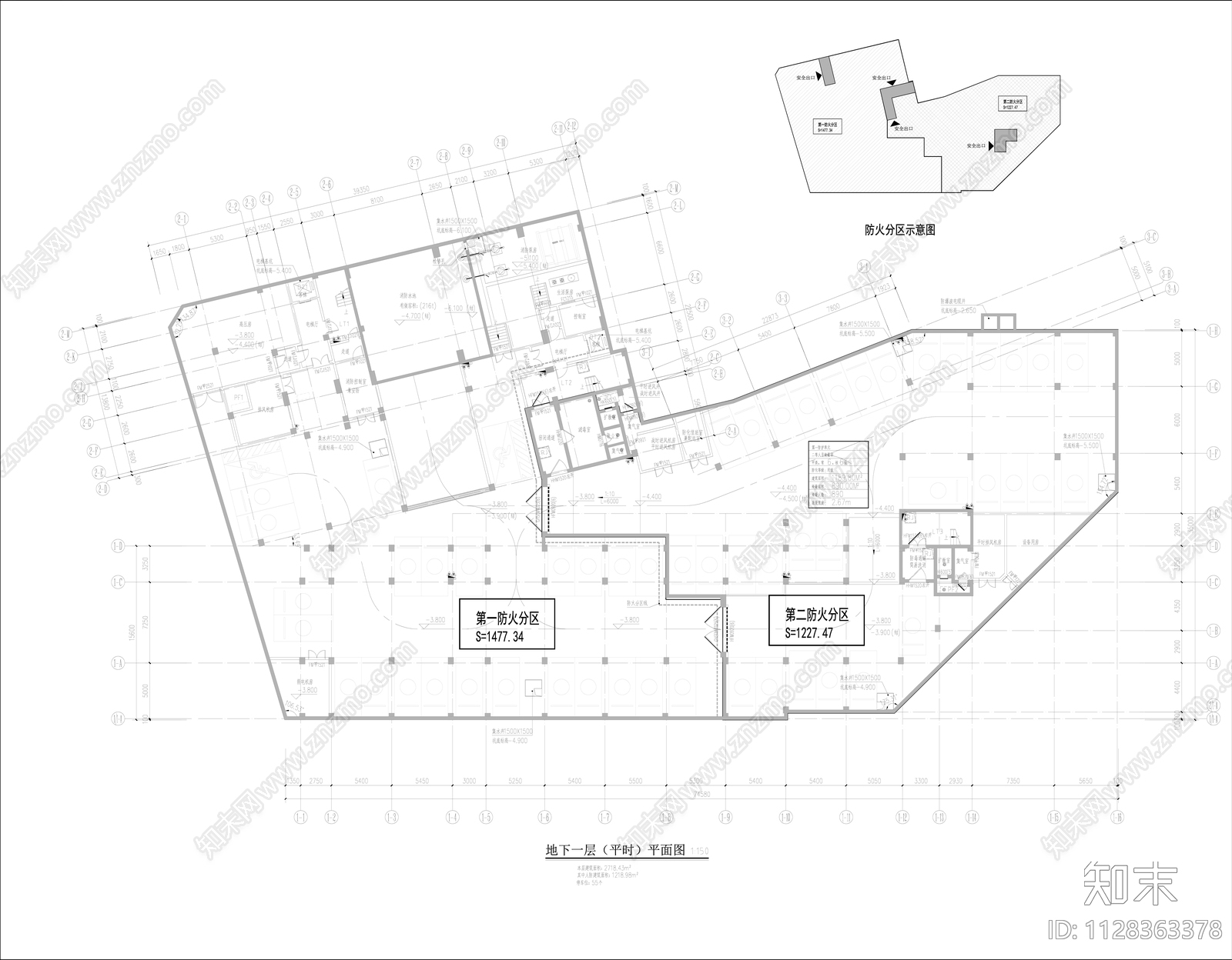 深圳宝安第十三幼儿园cad施工图下载【ID:1128363378】