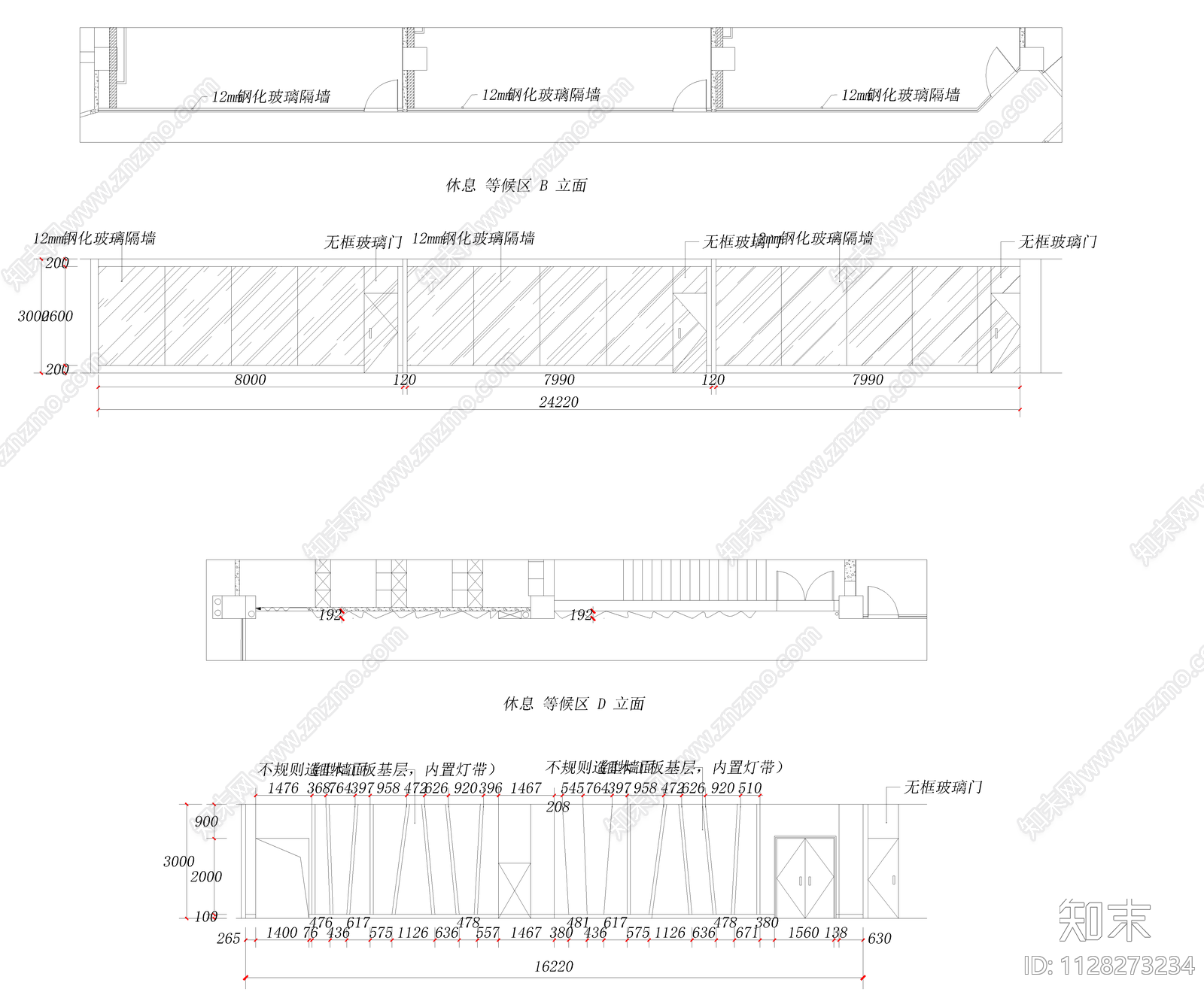 某舞蹈培训学校CADcad施工图下载【ID:1128273234】