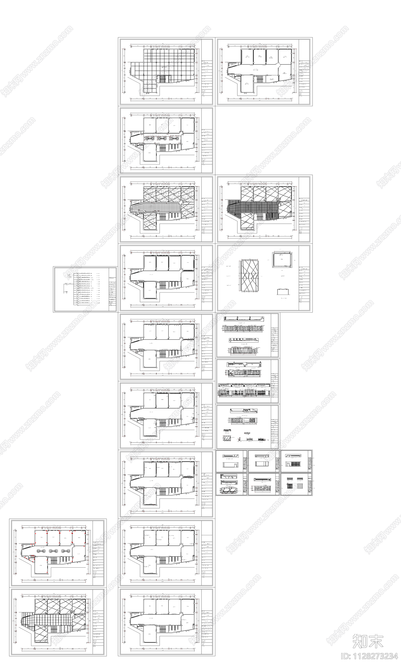 某舞蹈培训学校CADcad施工图下载【ID:1128273234】