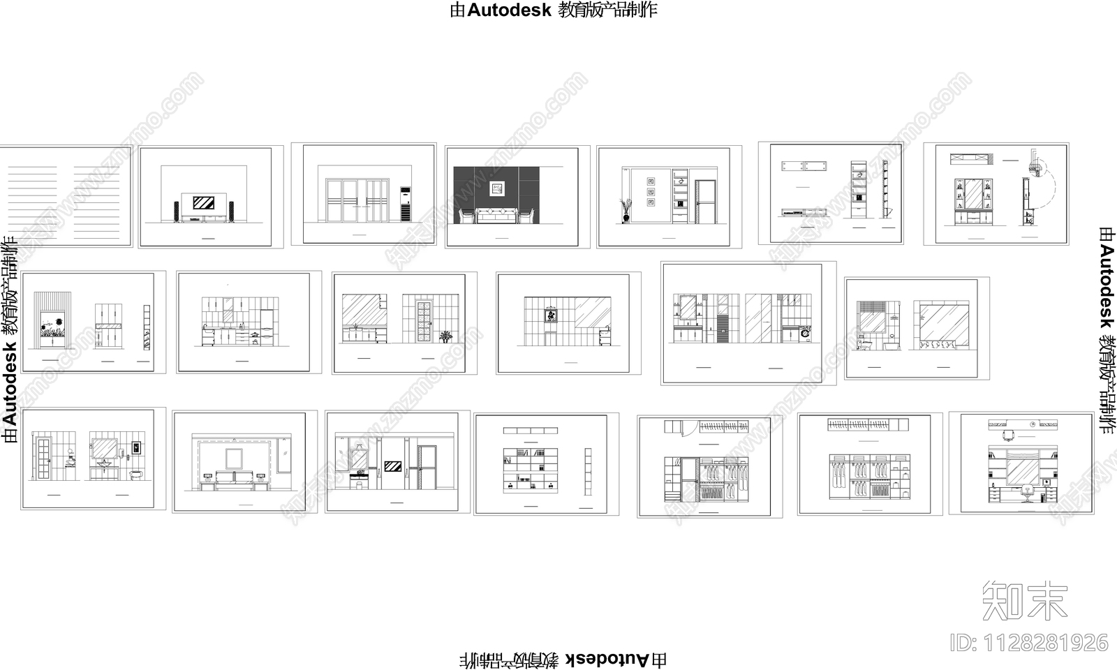 153套精品家装实景图效果图施工图下载【ID:1128281926】