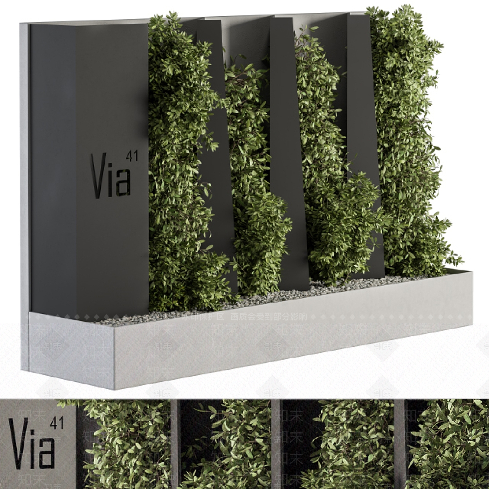 绿植墙3D模型下载【ID:1128282886】