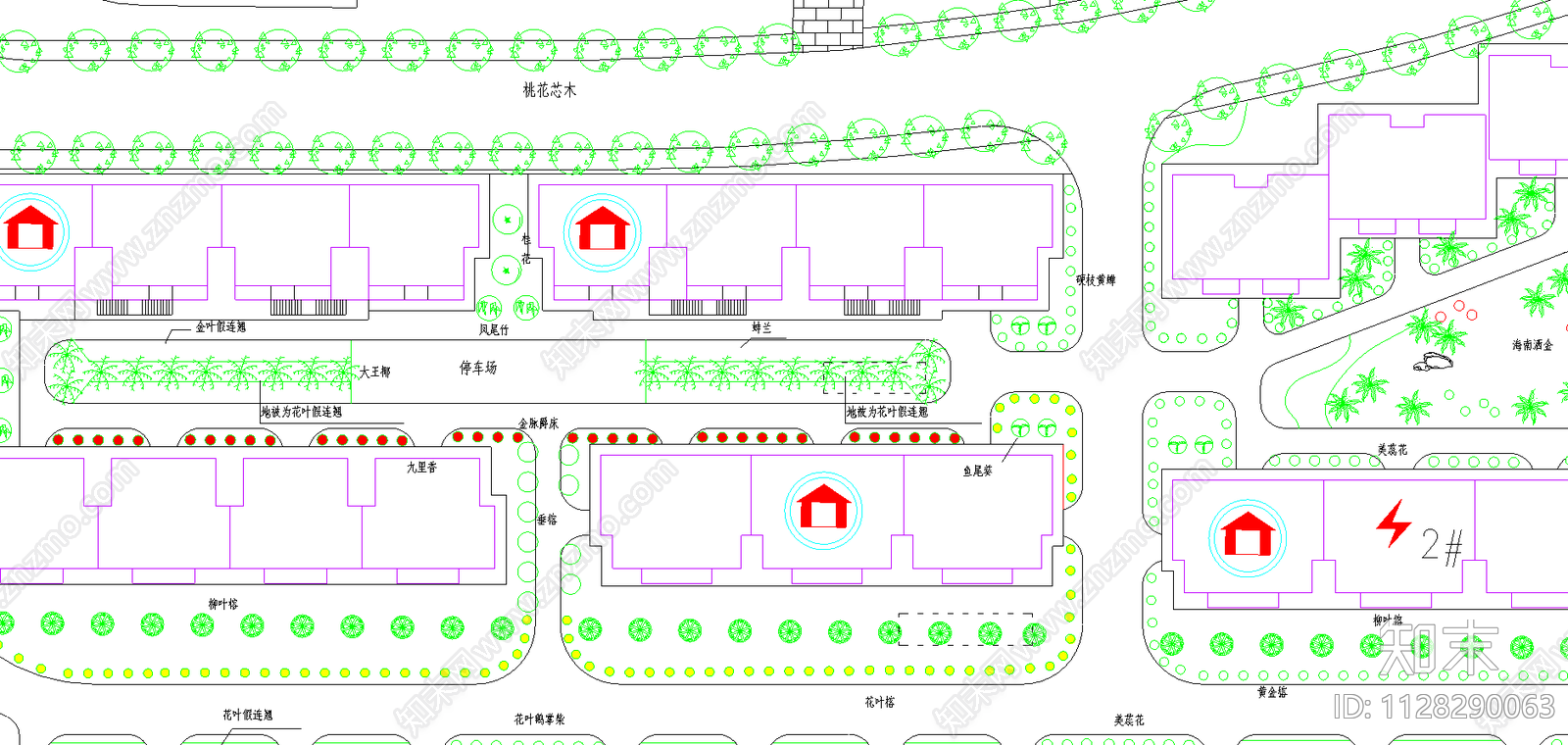 居住小区规划总平面施工图下载【ID:1128290063】