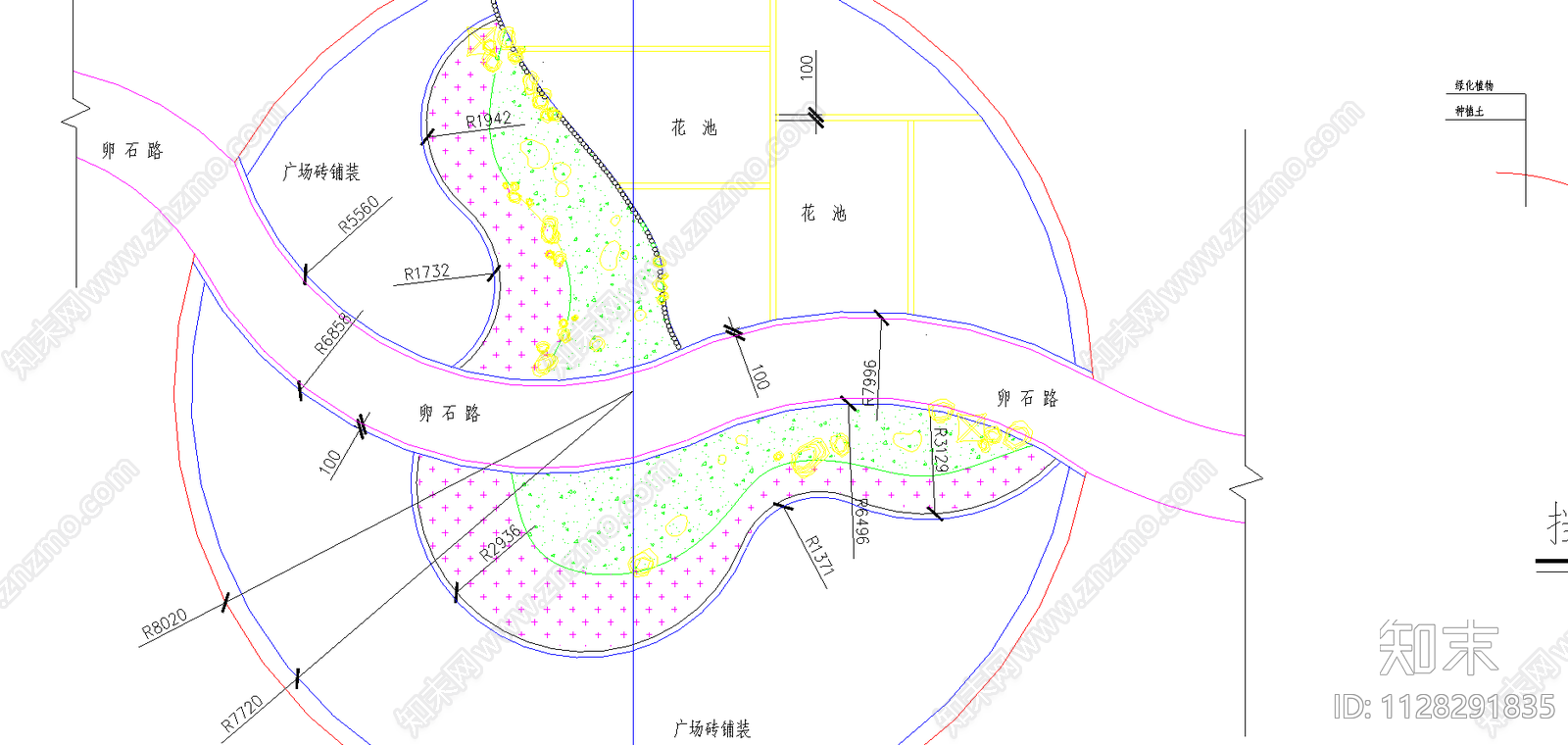 休闲广场及挡土墙施工图cad施工图下载【ID:1128291835】