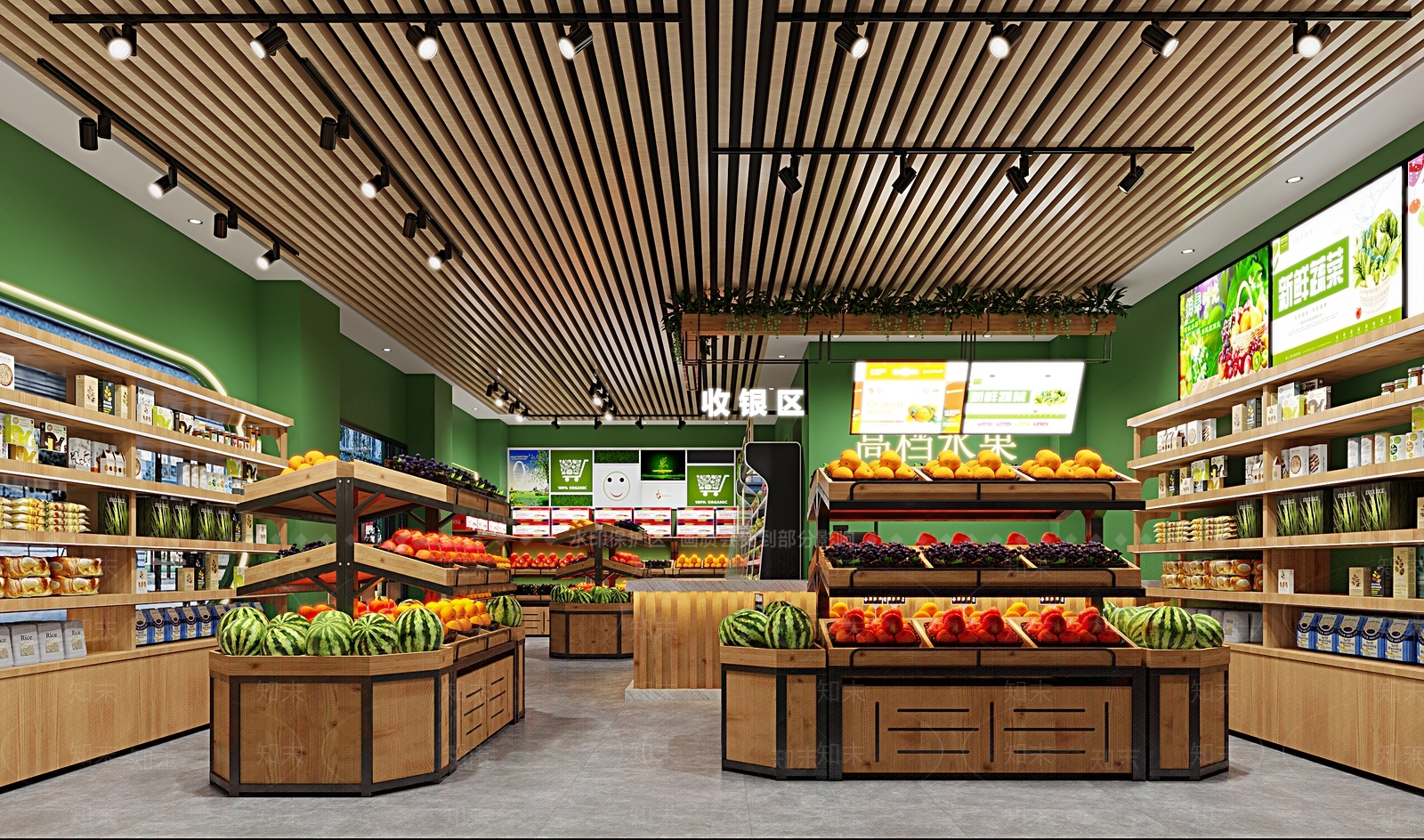 现代水果店3D模型下载【ID:1128349848】